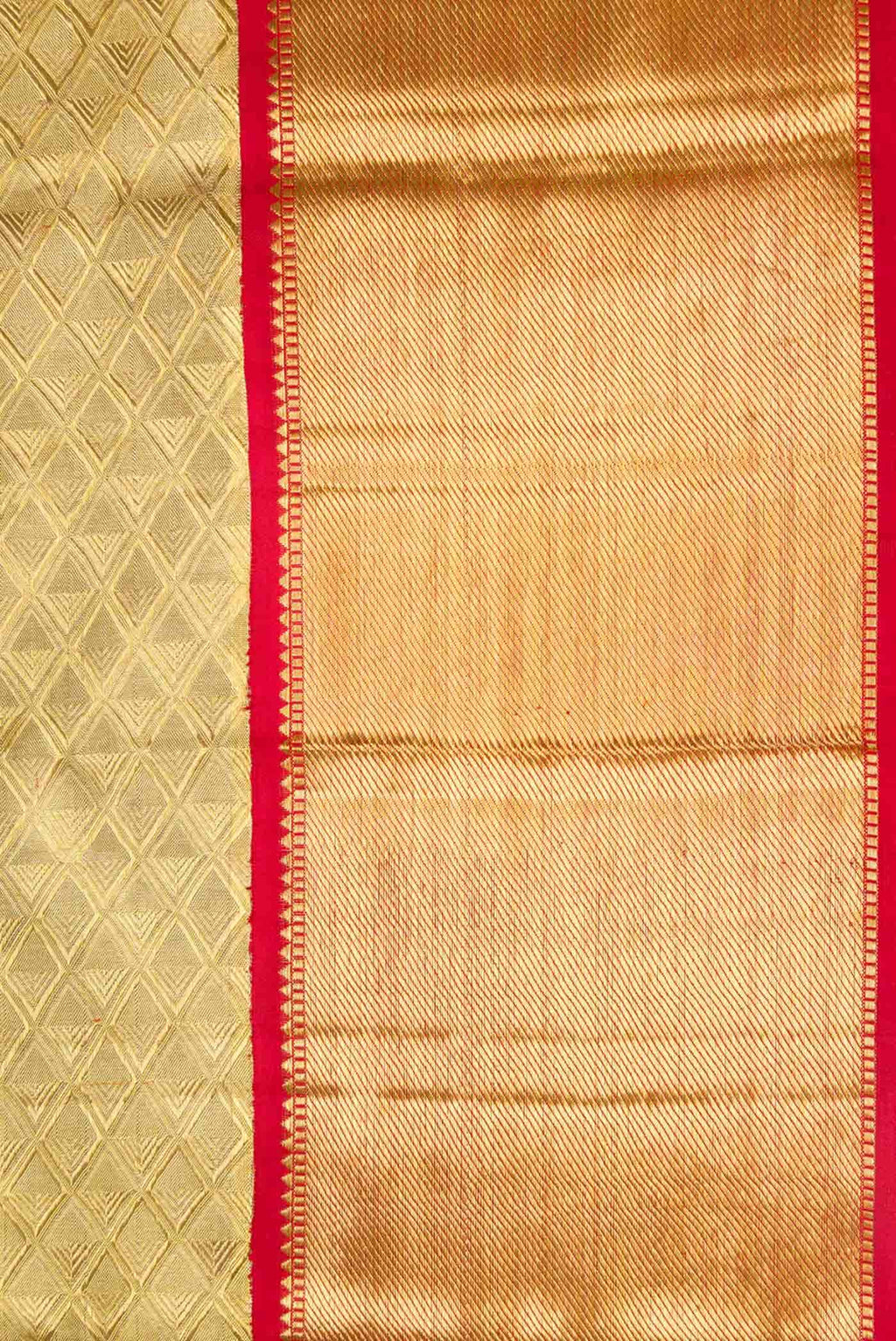 Pure Silk Pure Zari Gold Dual Tone Kanchipuram Tissue Saree