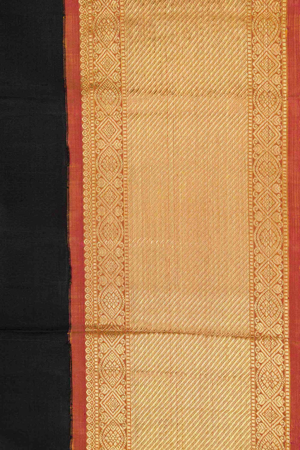 Pure Silk Pure Zari Black Kanchipuram Saree