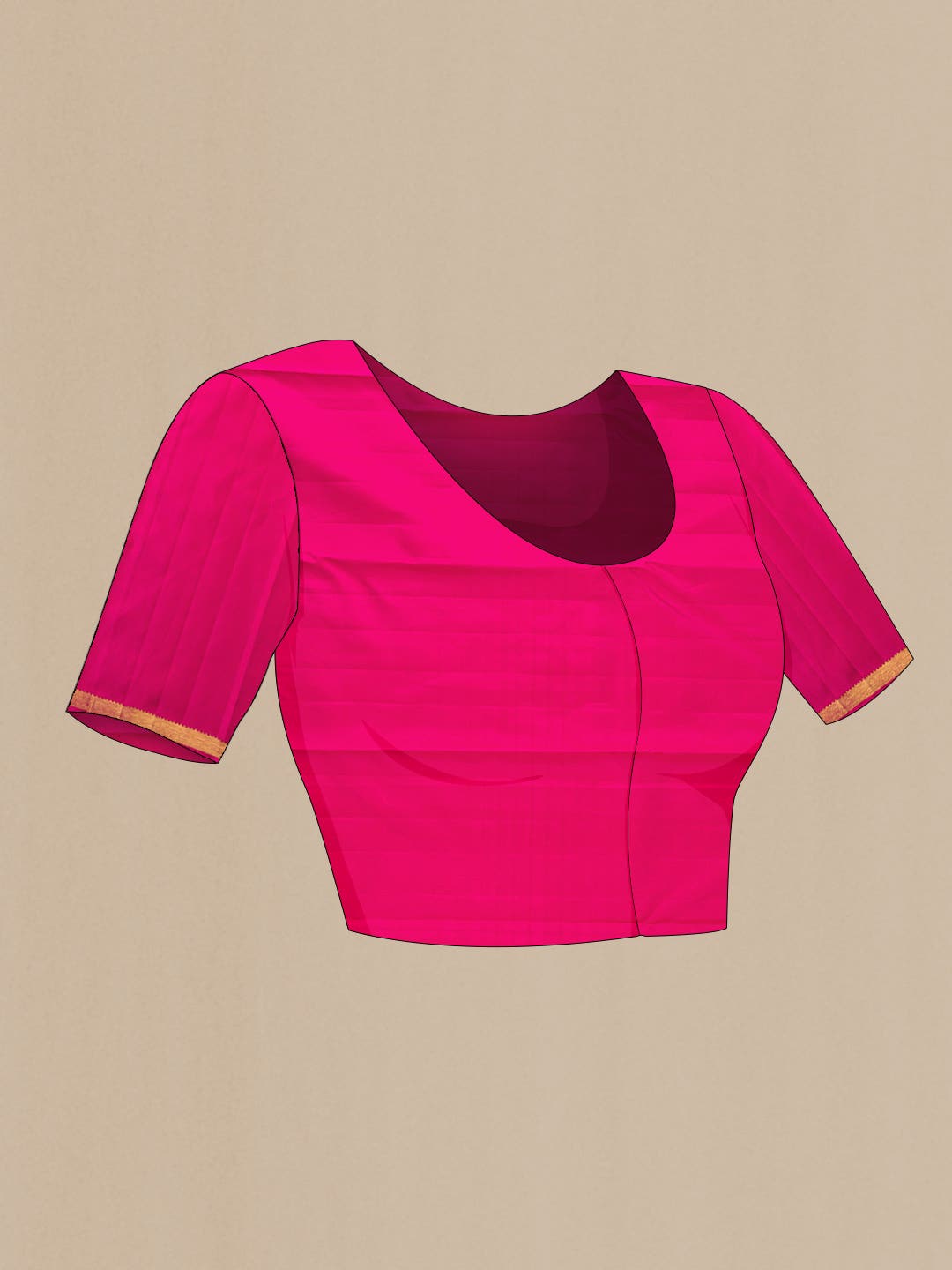 Pure Silk Pure Zari Pink Dual Tone Kanchipuram Saree