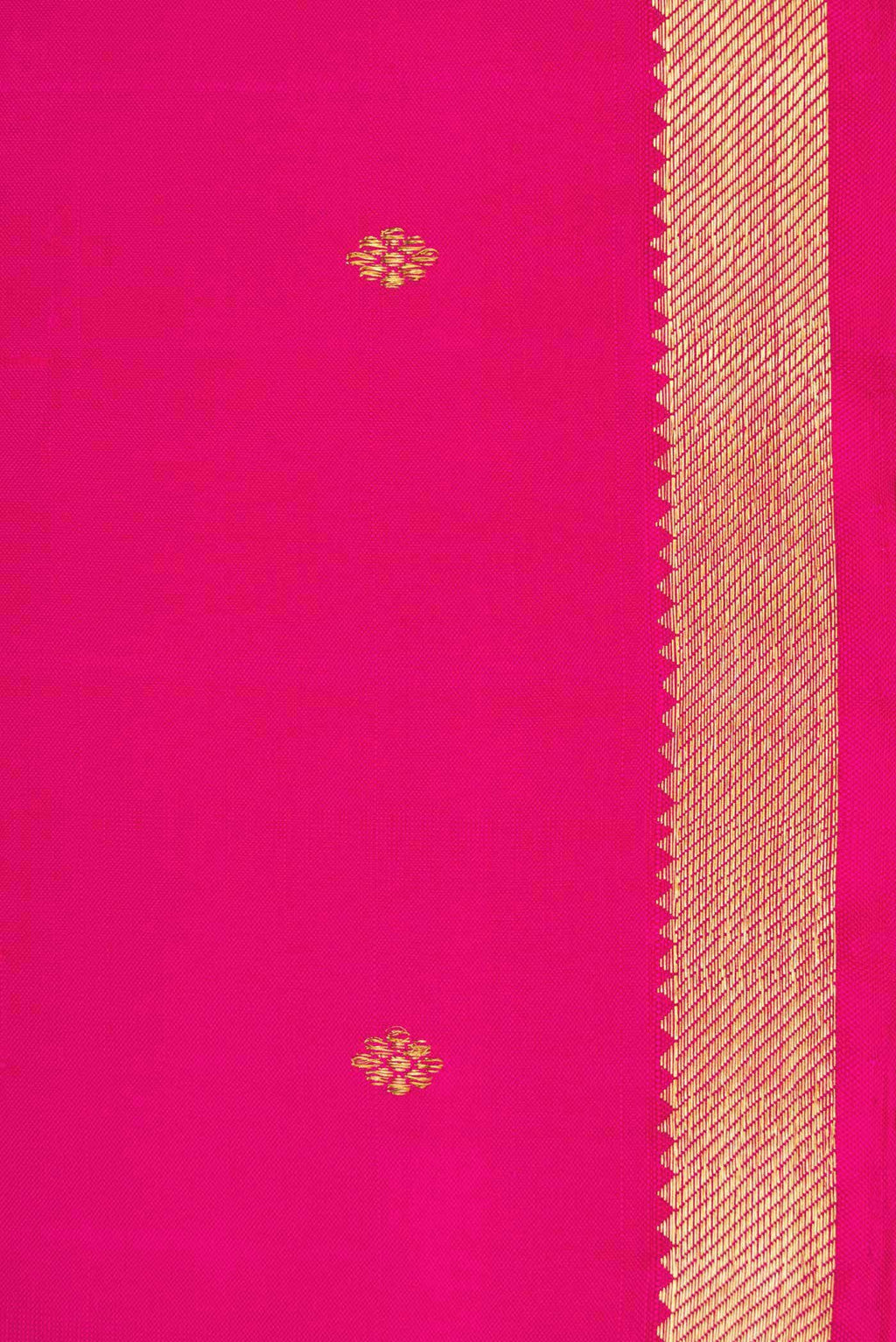 Pure Silk Pure Zari Pink Dual Tone Kanchipuram Saree