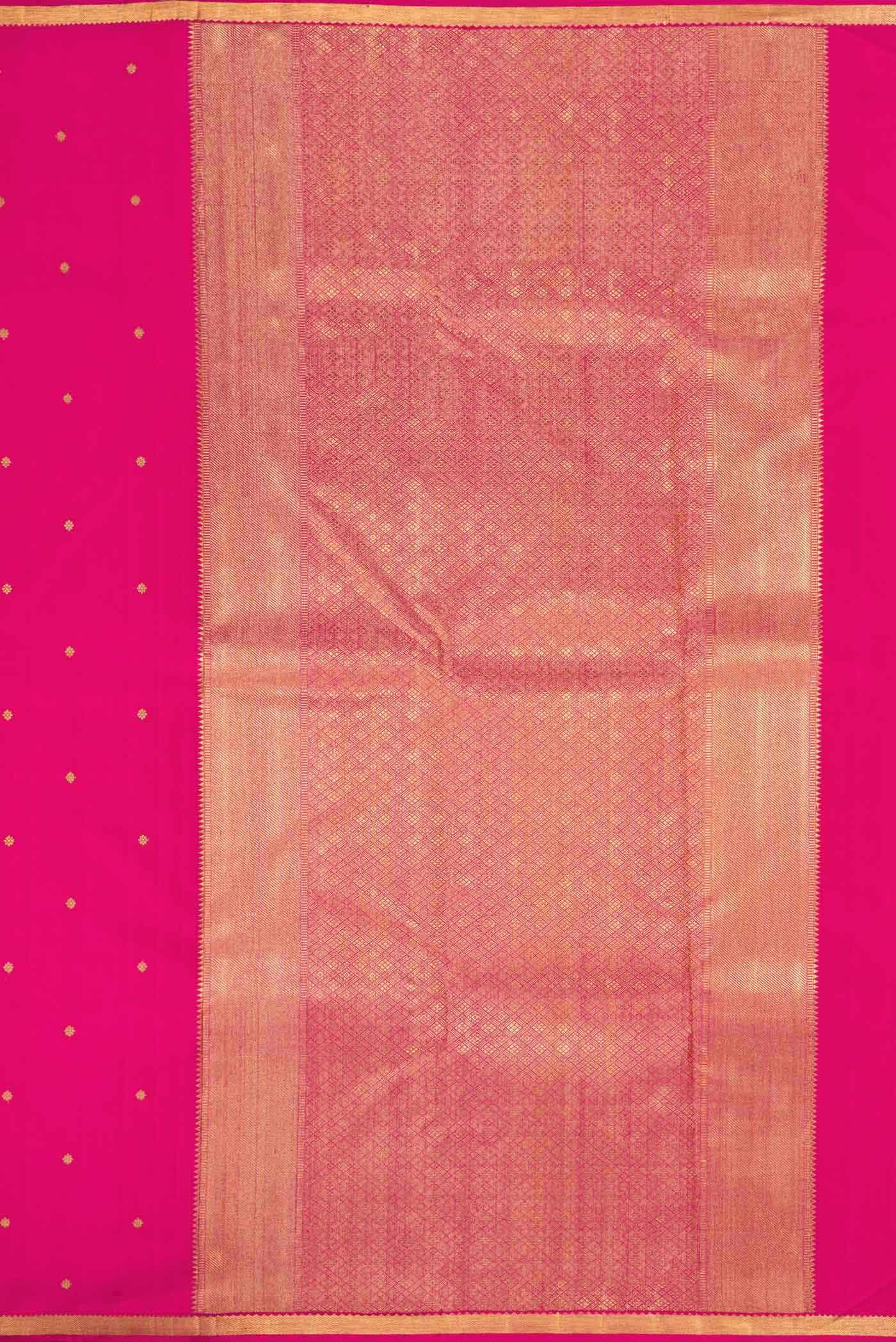 Pure Silk Pure Zari Pink Dual Tone Kanchipuram Saree