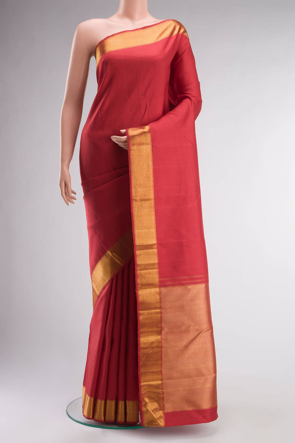 Pure Silk Pure Zari Red Kanchipuram Saree