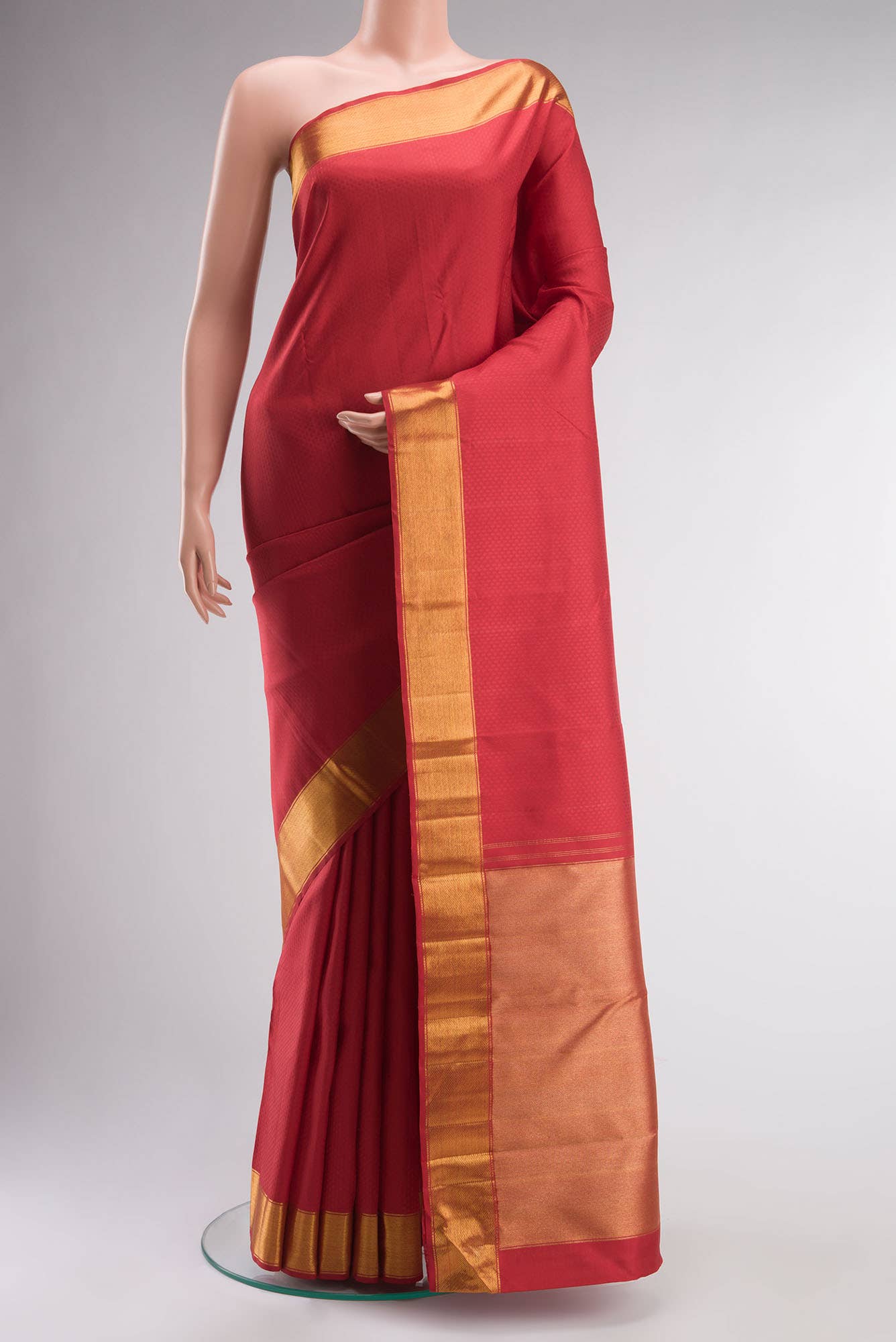 Pure Silk Pure Zari Red Kanchipuram Saree