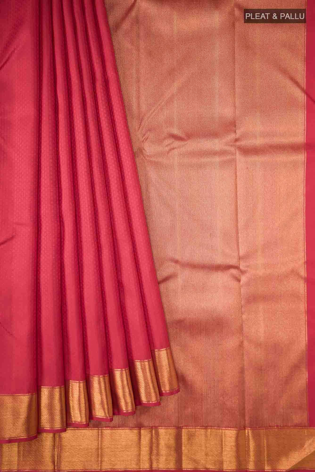 Pure Silk Pure Zari Red Kanchipuram Saree