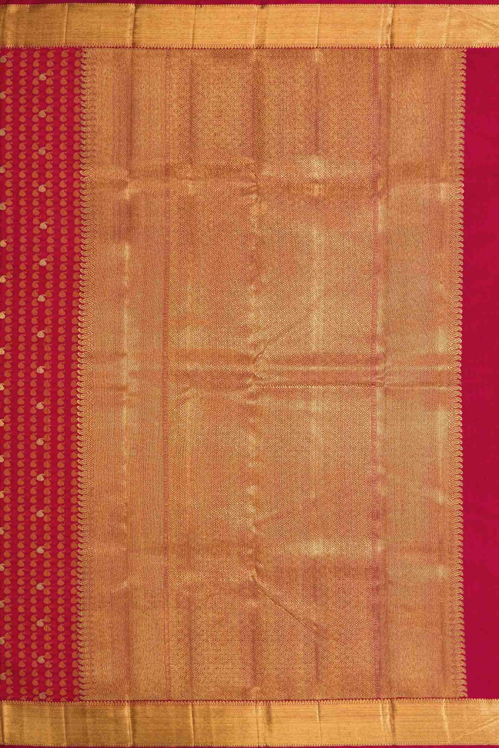 Pure Silk Pure Zari Dark Pink Dual Tone Kanchipuram Saree