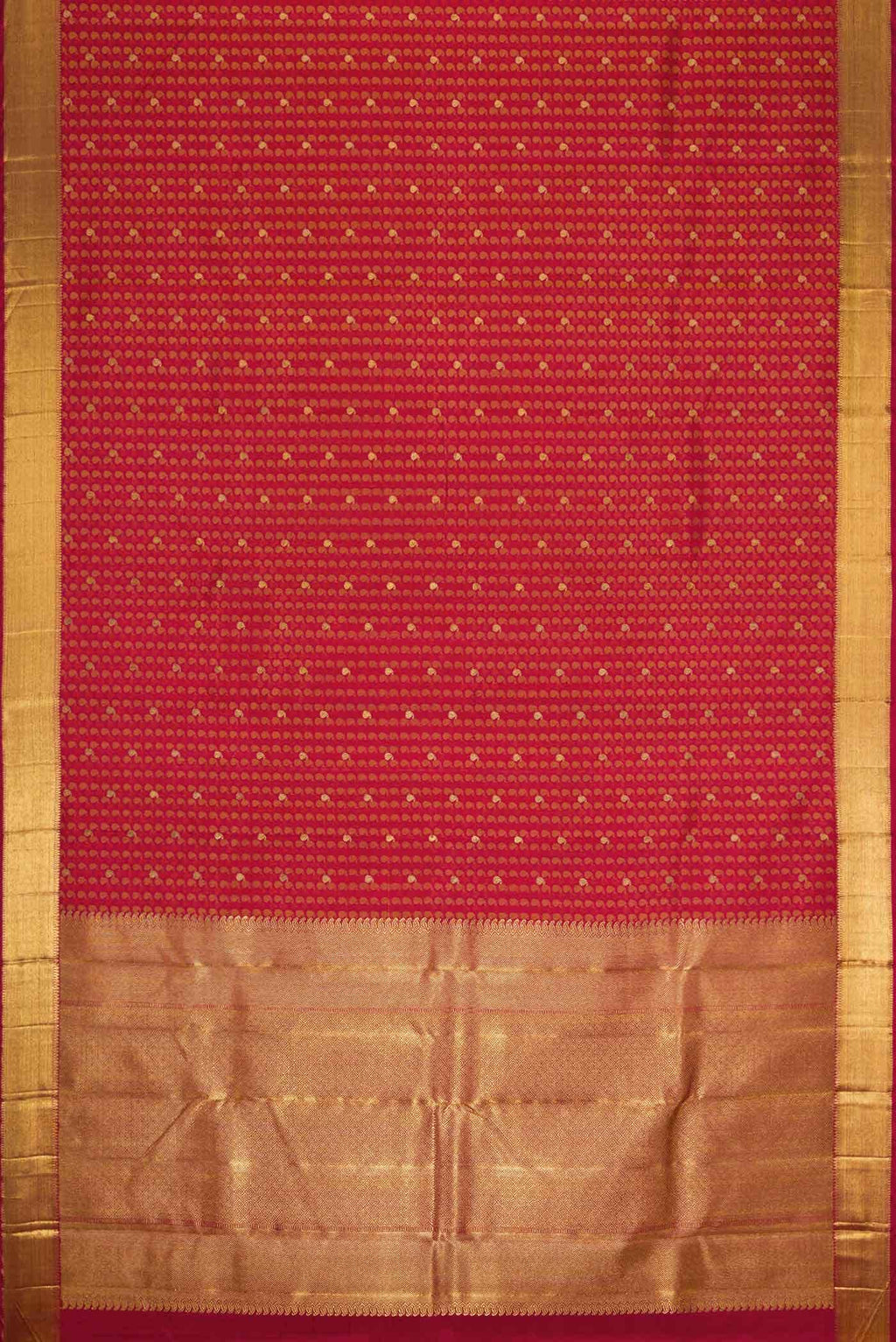 Pure Silk Pure Zari Dark Pink Dual Tone Kanchipuram Saree