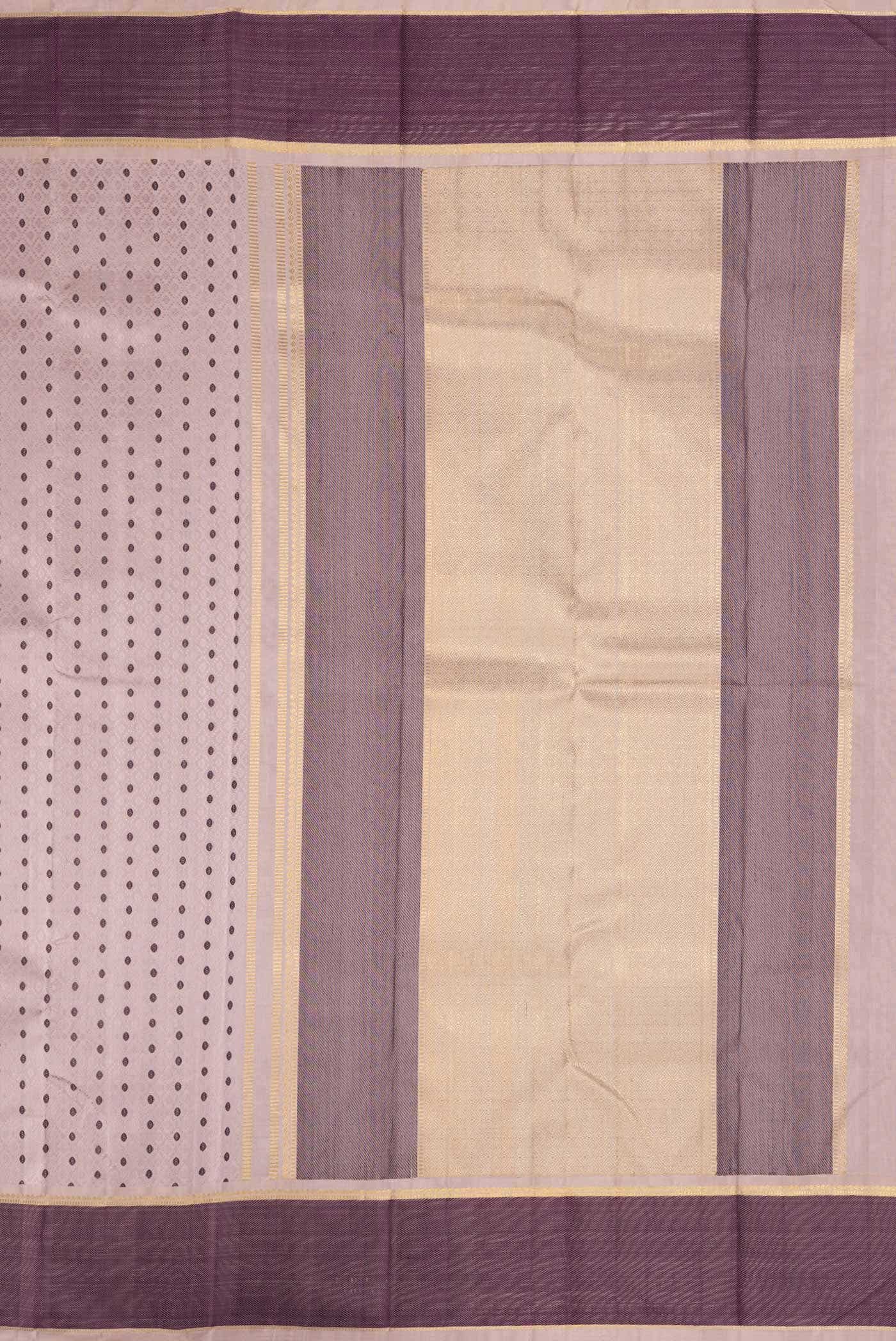 Pure Silk Pure Zari Lilac Dual Tone Kanchipuram Saree