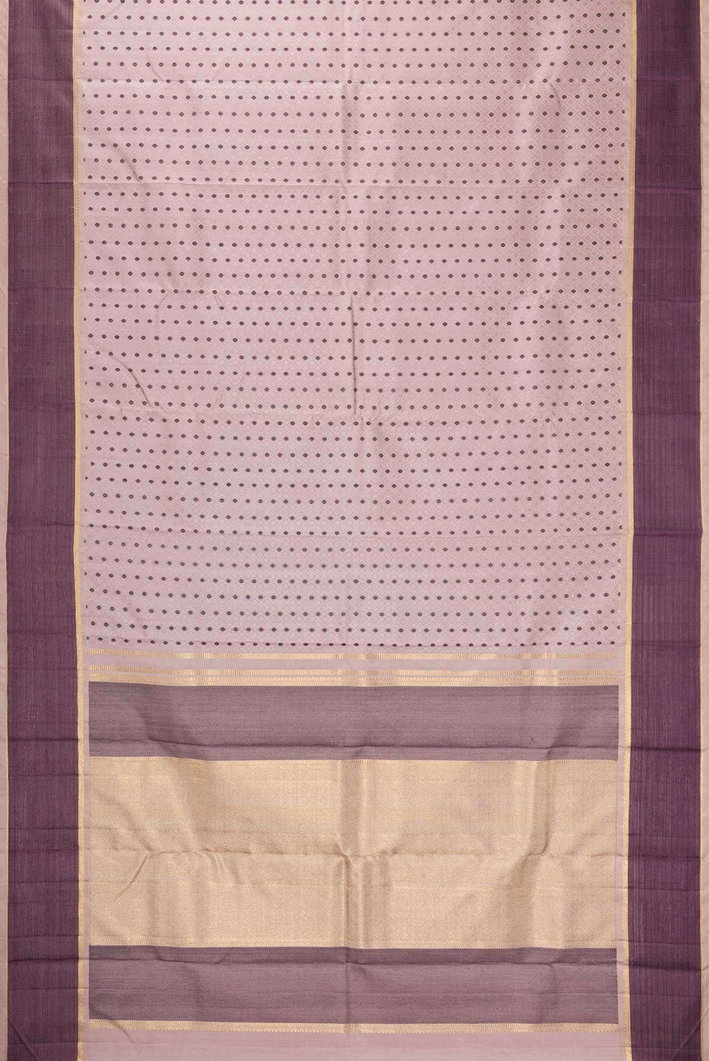 Pure Silk Pure Zari Lilac Dual Tone Kanchipuram Saree