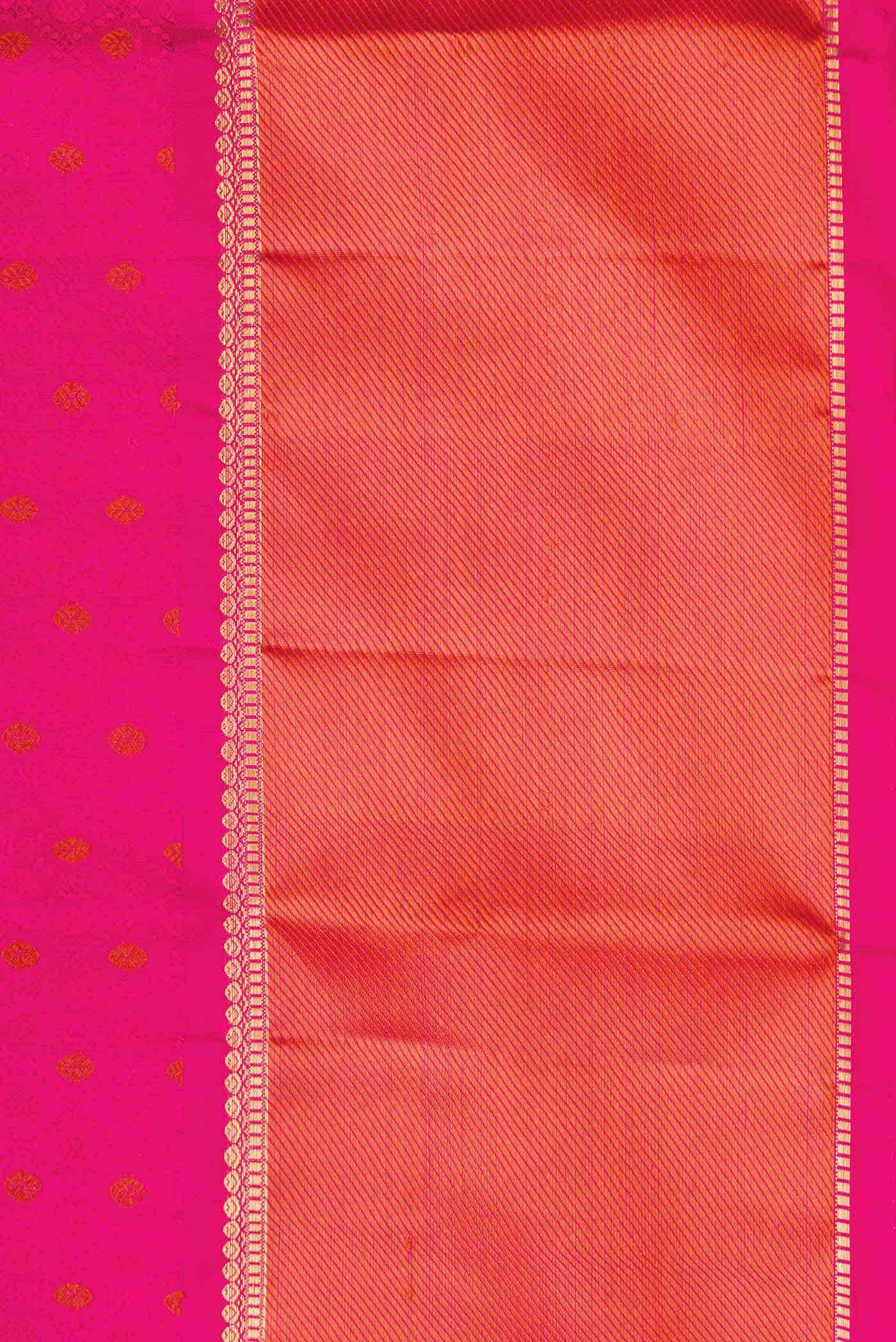 Pure Silk Pure Zari Dark Pink Dual Tone Kanchipuram Saree