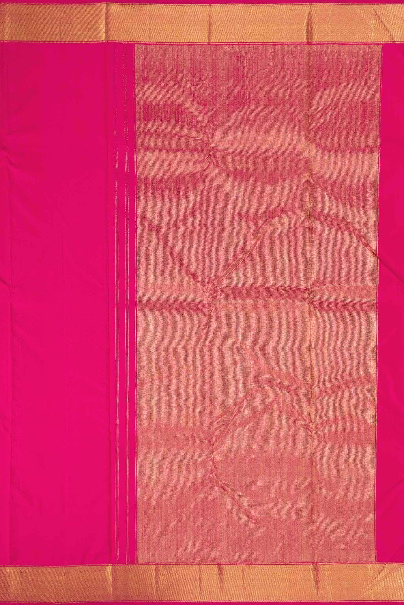 Pure Silk Pure Zari Pink Dual Tone Kanchipuram Saree