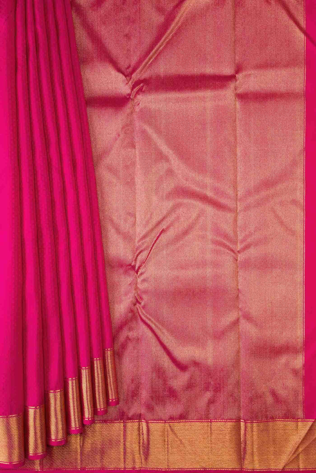 Pure Silk Pure Zari Pink Dual Tone Kanchipuram Saree
