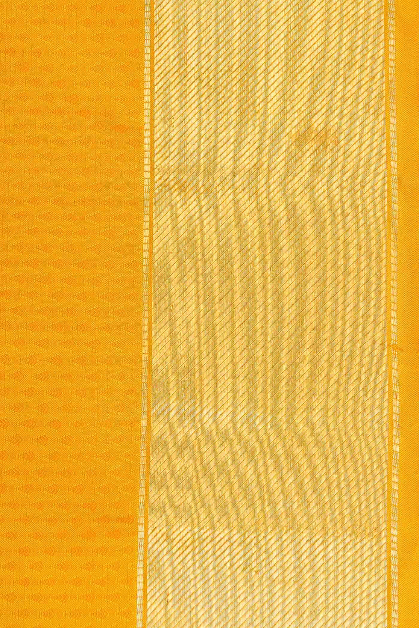 Pure Silk Pure Zari Yellow Dual Tone Kanchipuram Saree