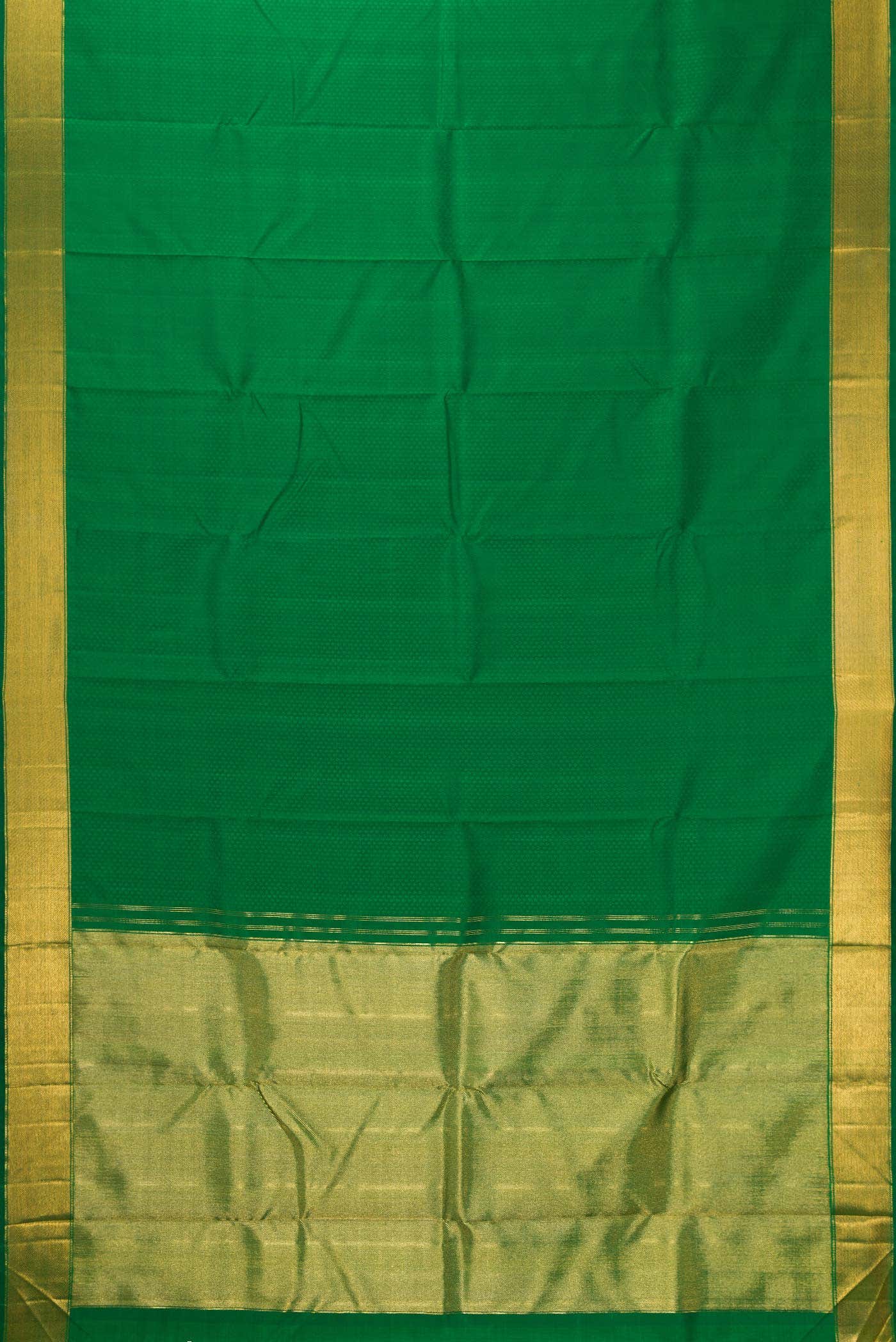 Pure Silk Pure Zari Green Dual Tone Kanchipuram Saree