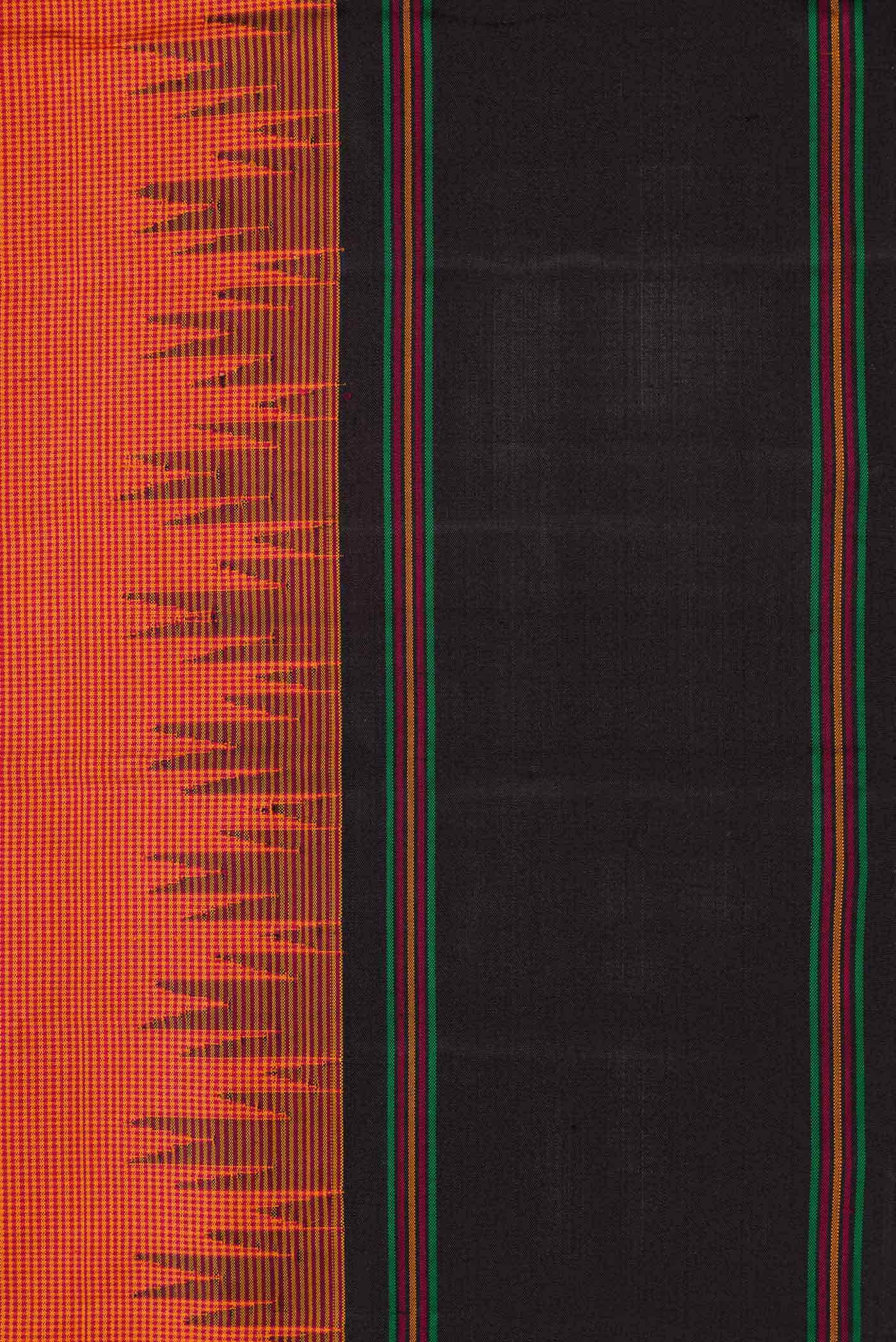 Orange Kanchipuram Silk Saree