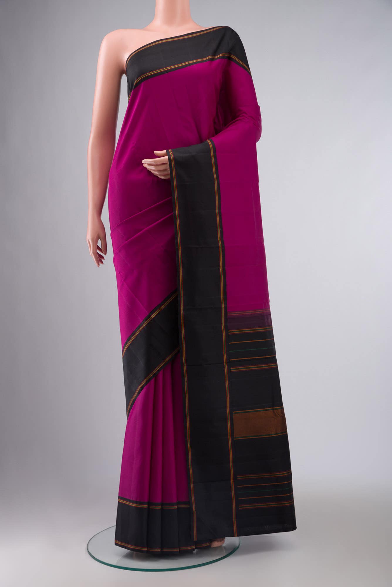 Light Magenta Kanchipuram Silk Saree
