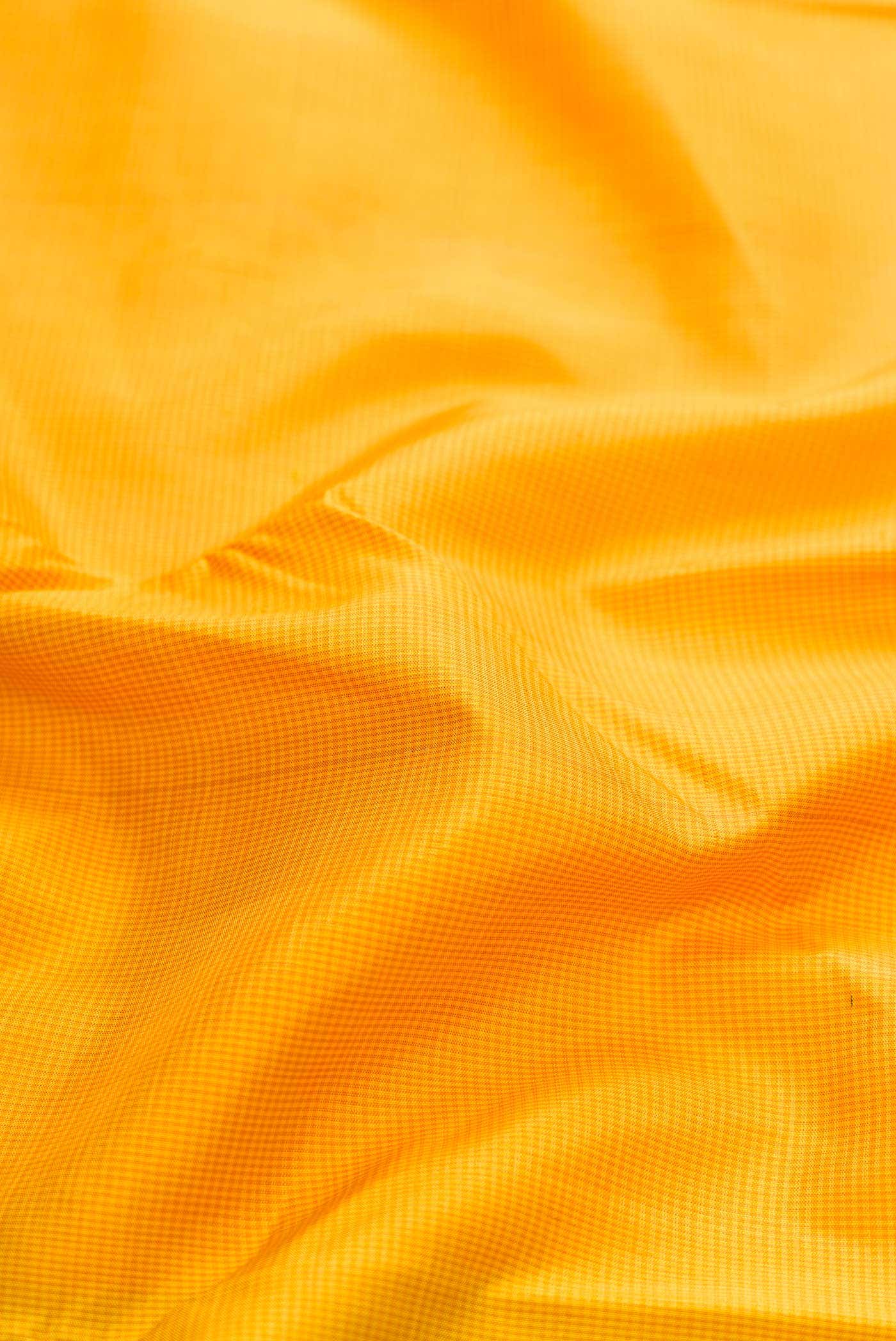 Pure Silk Pure Zari Yellow Dual Tone Kanjivaram Saree