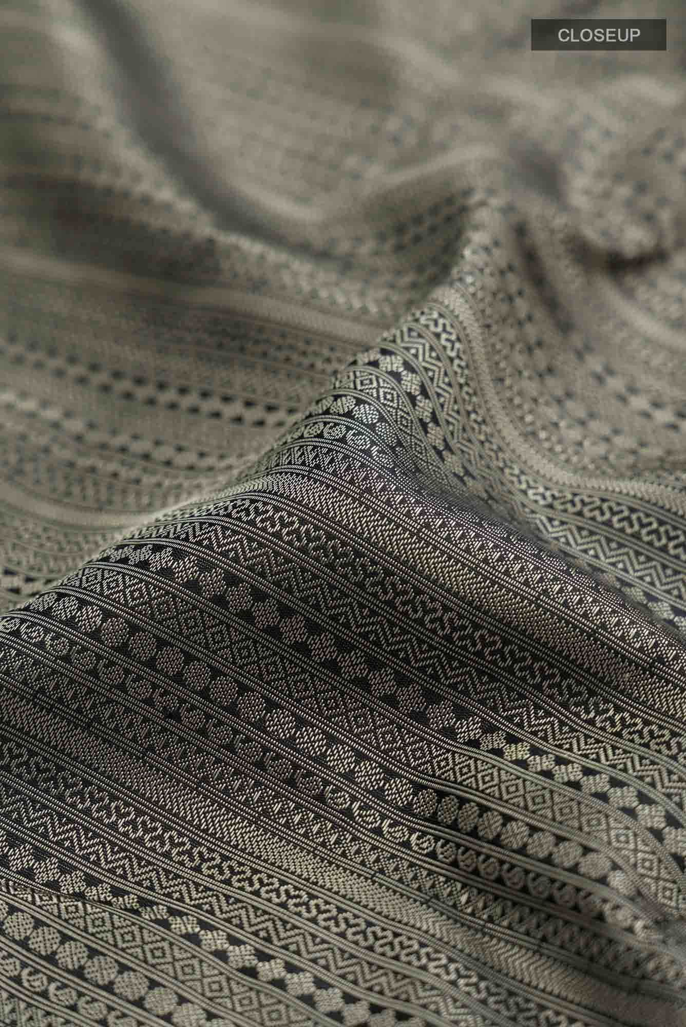 Black Kanchipuram Silk Saree