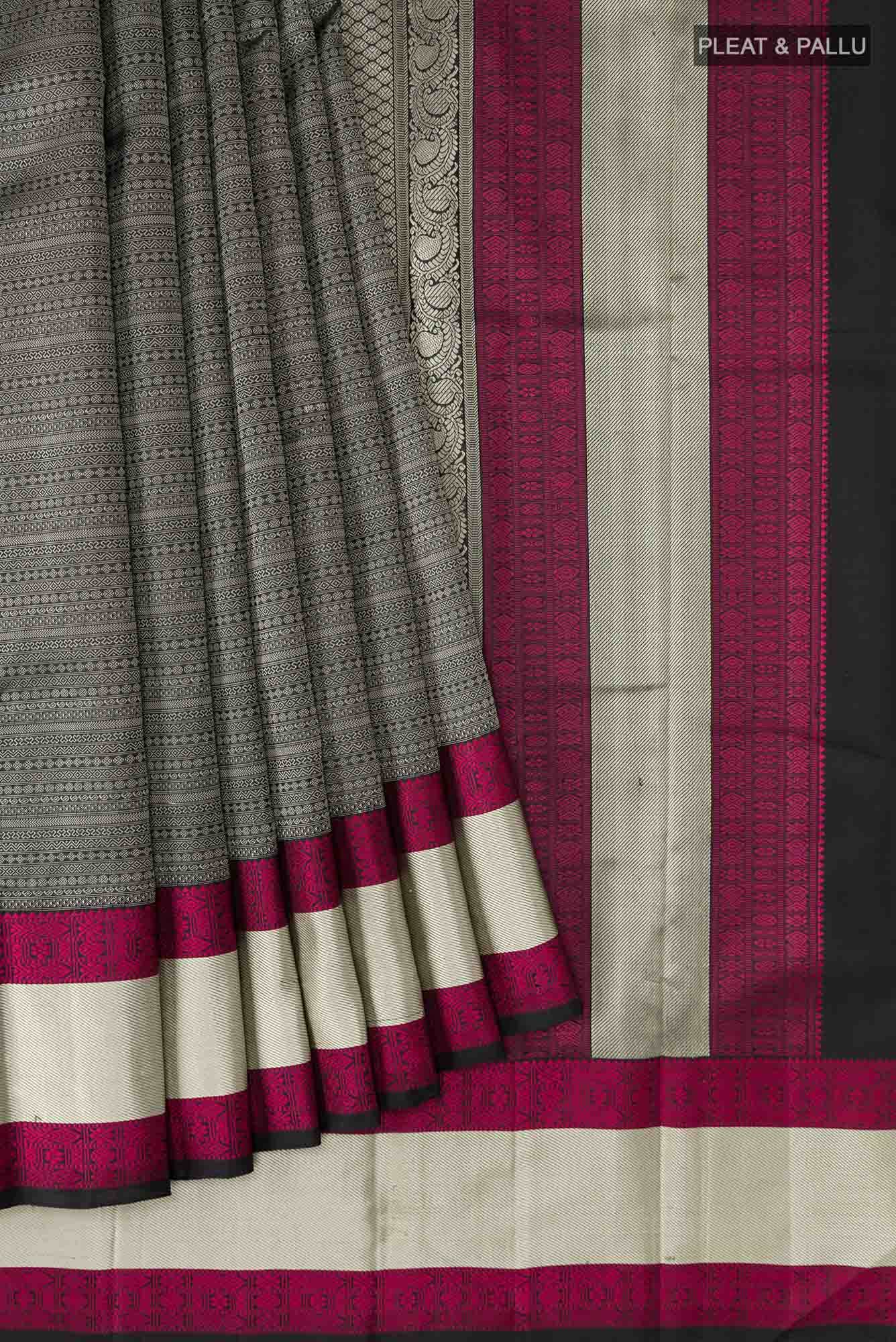 Black Kanchipuram Silk Saree