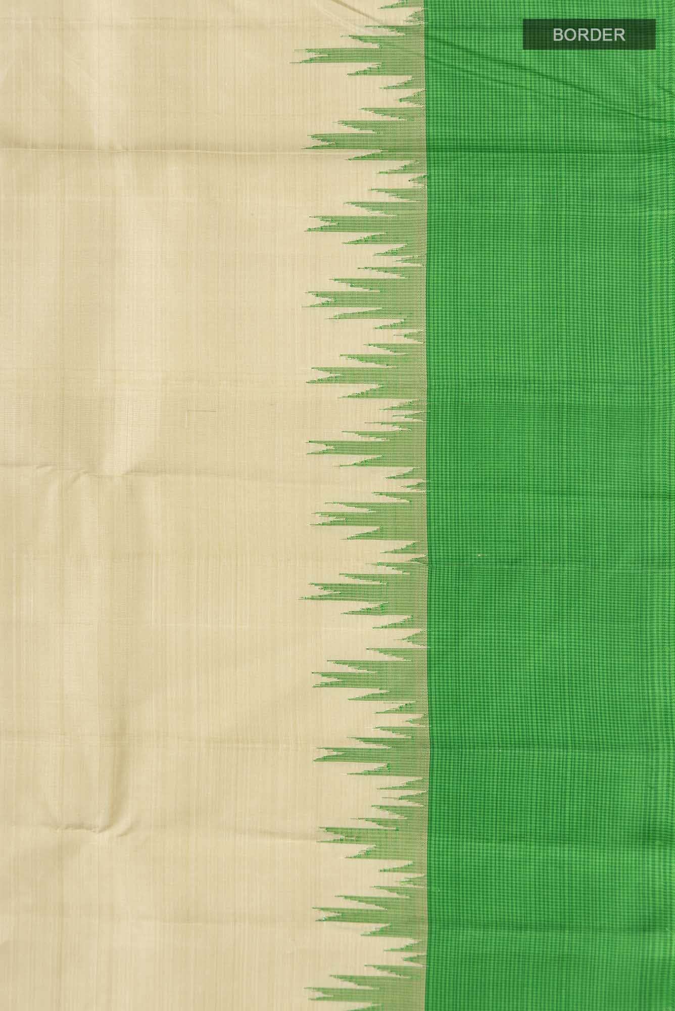 Beige Kanchipuram Silk Saree