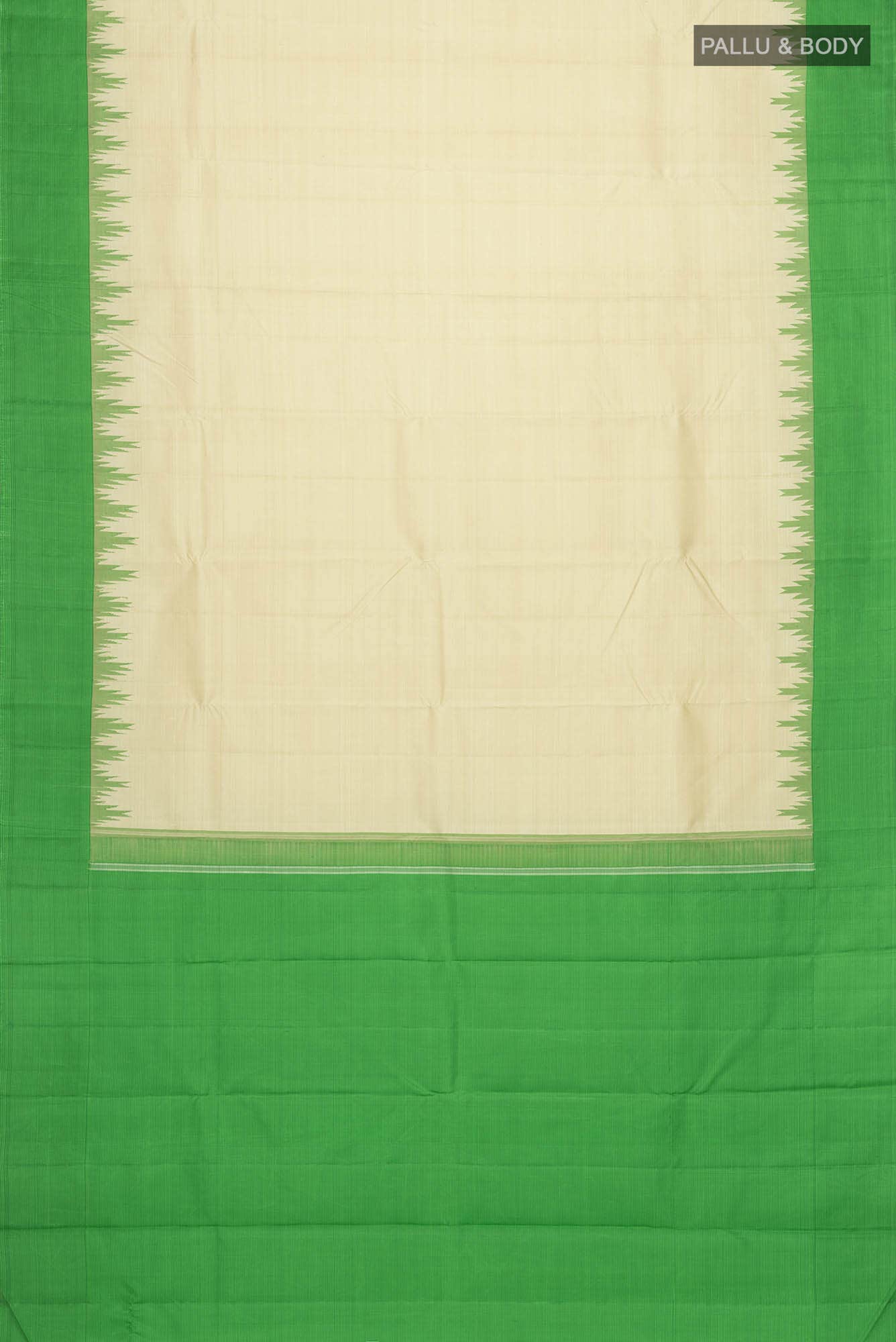 Beige Kanchipuram Silk Saree