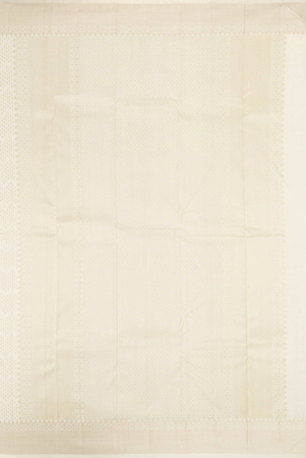 Off White Kanchipuram Silk Saree