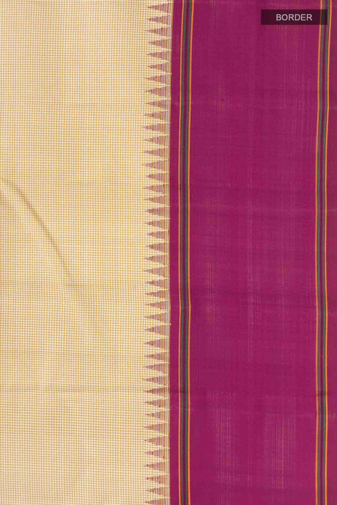 Beige Kanchipuram Silk Saree