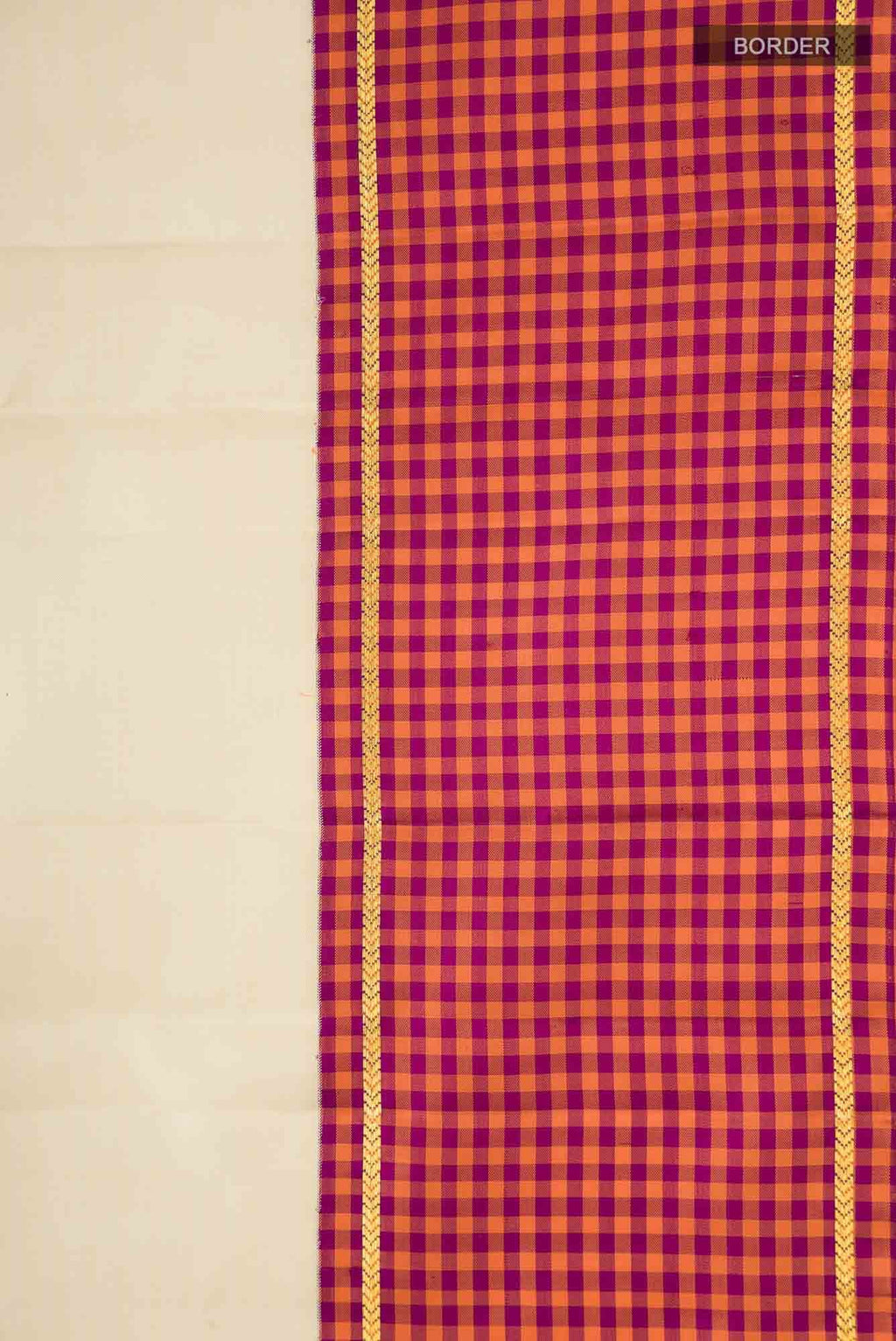 Pure Silk Pure Zari Cream Kanchipuram Saree