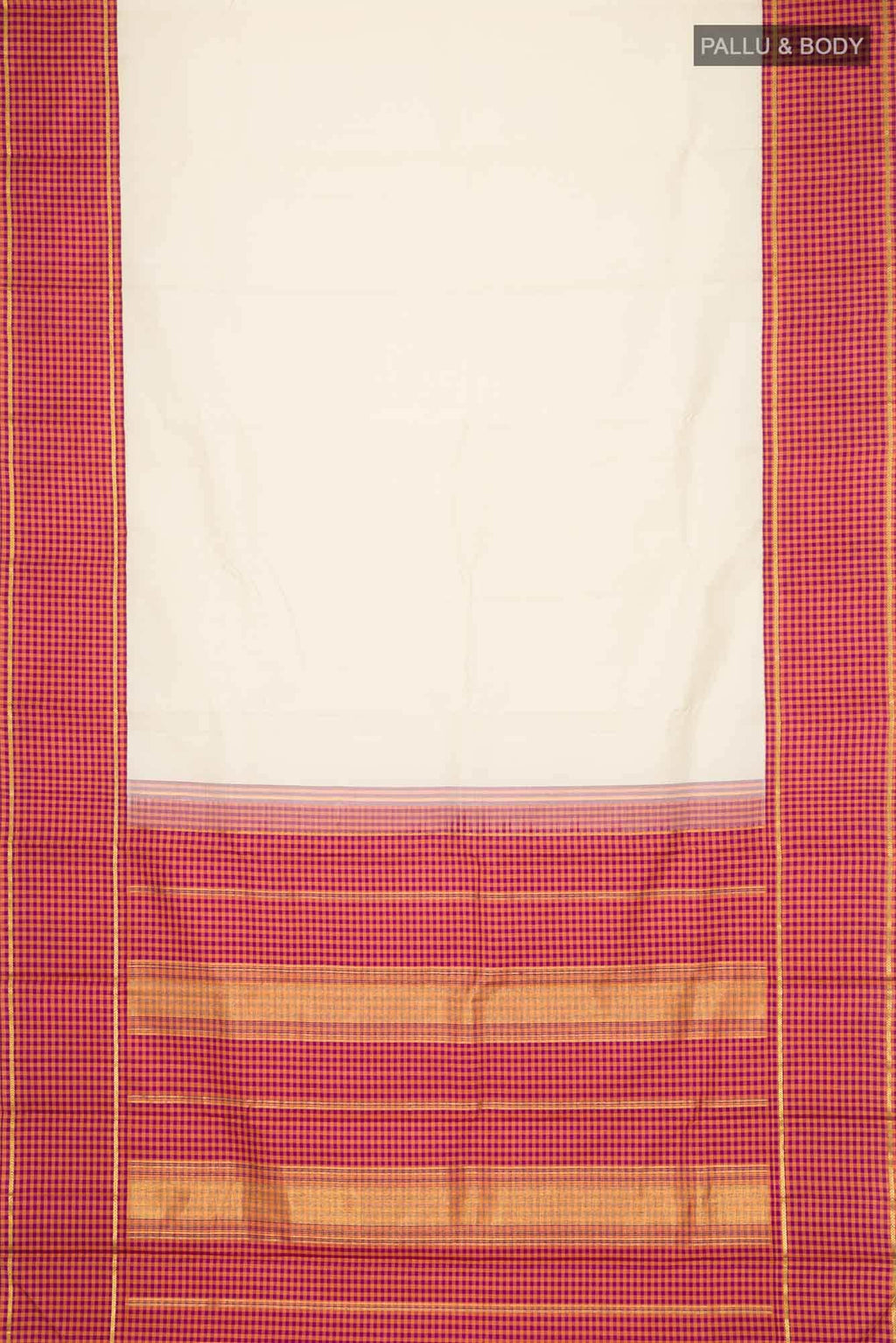 Pure Silk Pure Zari Cream Kanchipuram Saree