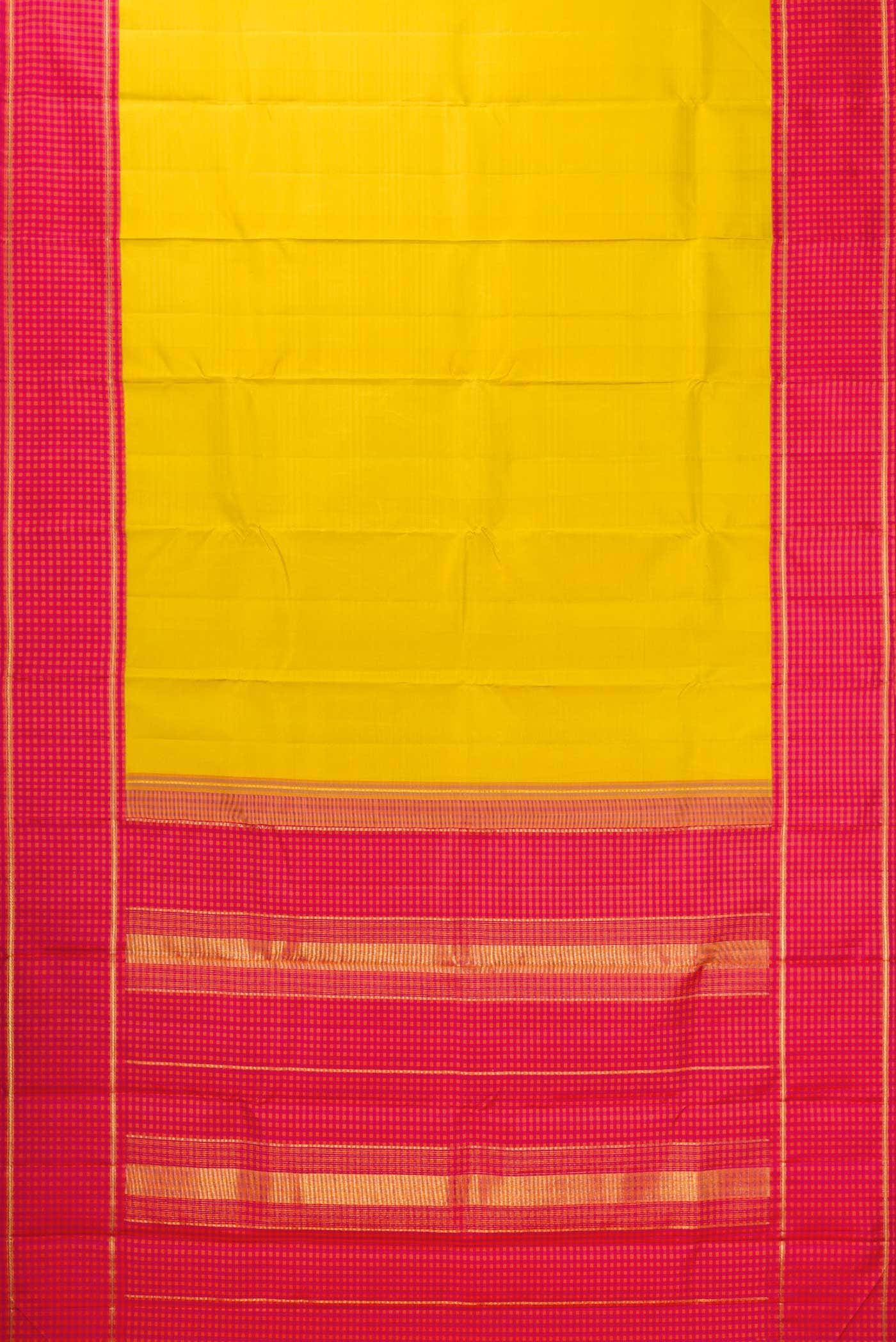 Pure Silk Pure Zari Mehandi Green Dual Tone Kanchipuram Saree