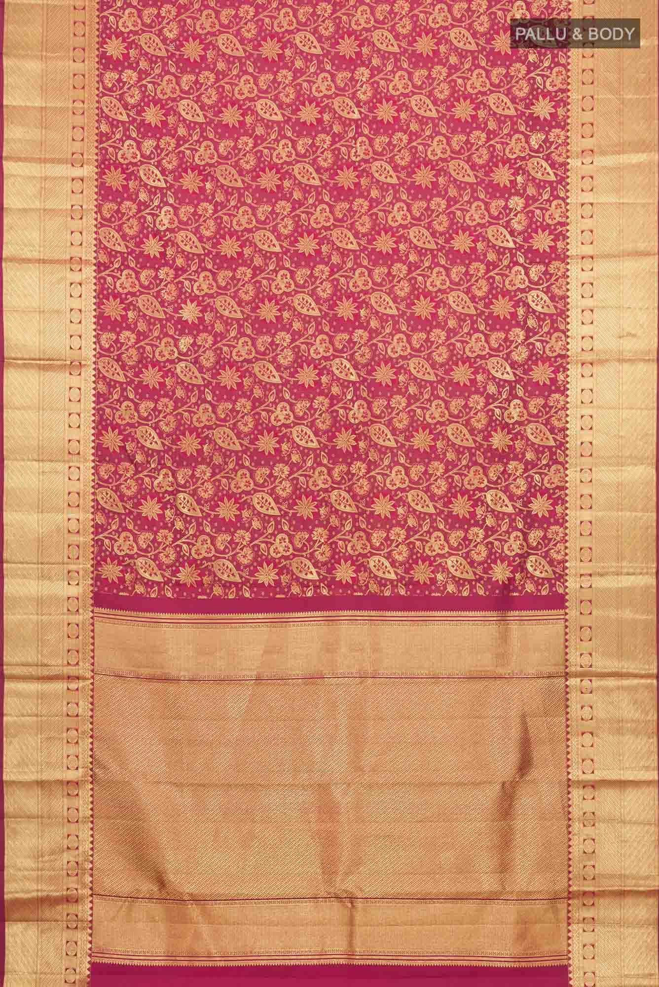 Maroon Kanchipuram Silk Saree