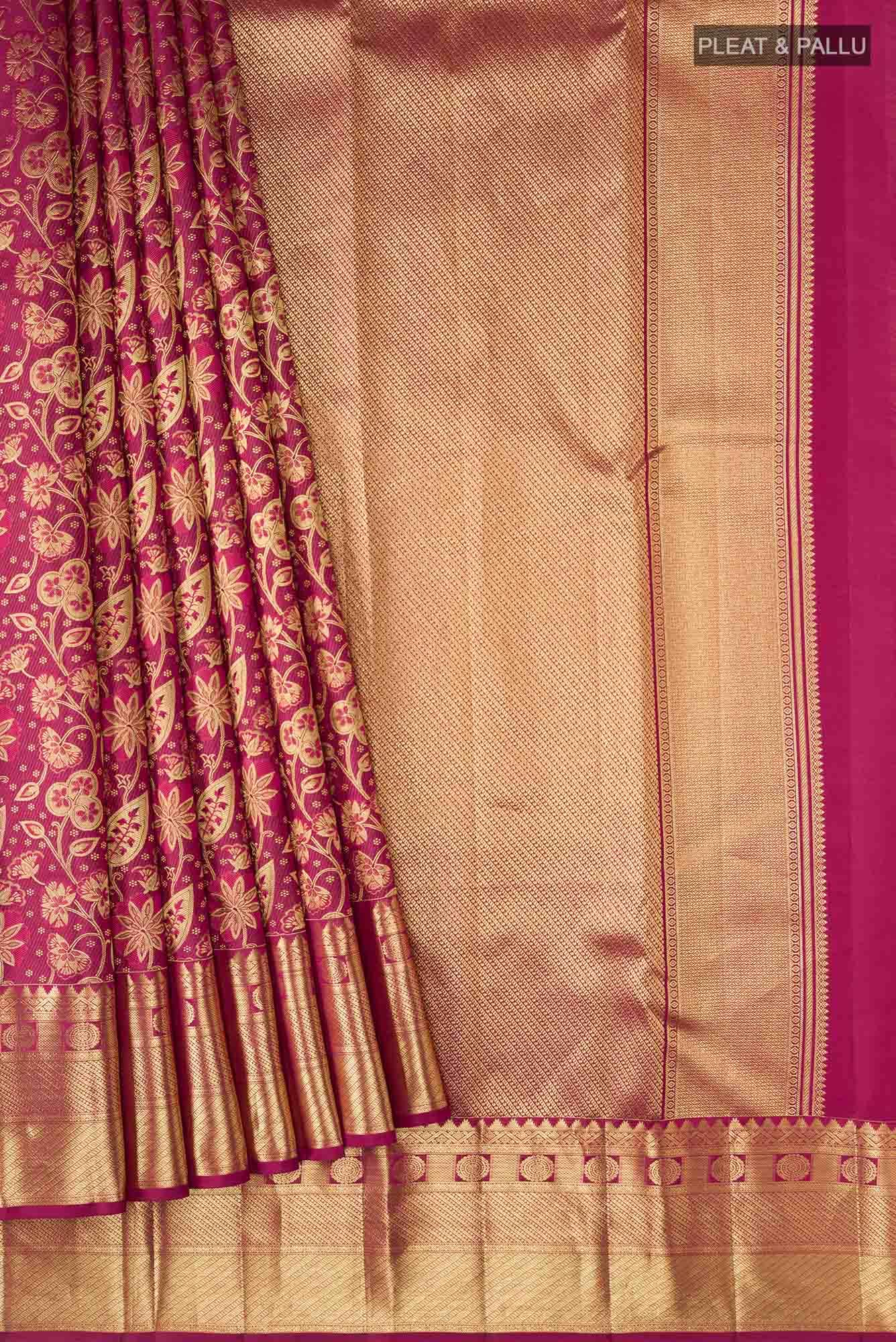 Maroon Kanchipuram Silk Saree