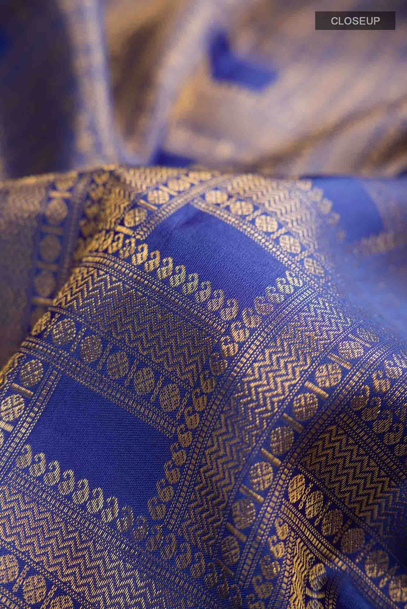 Blue Kanchipuram Silk Saree
