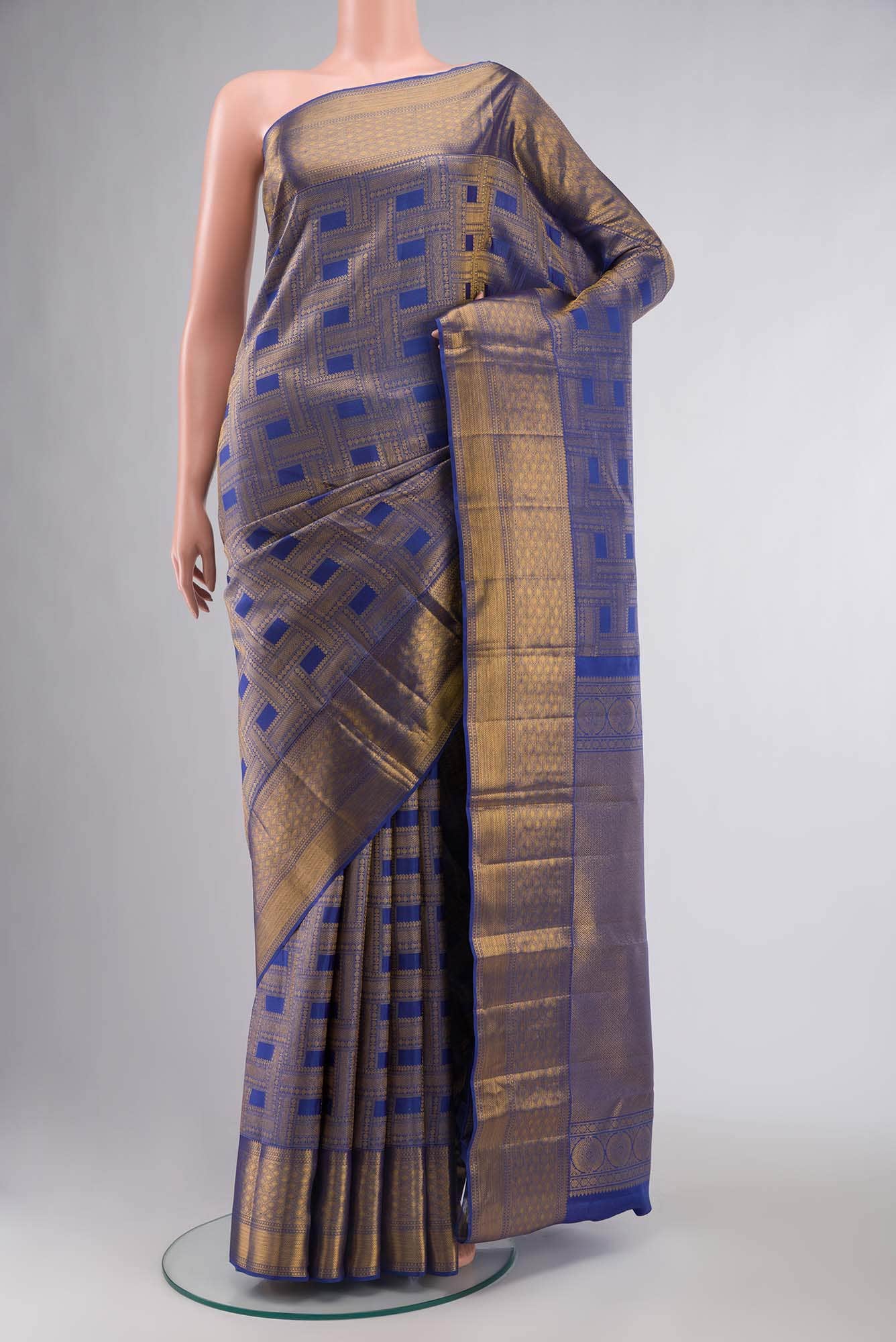 Blue Kanchipuram Silk Saree