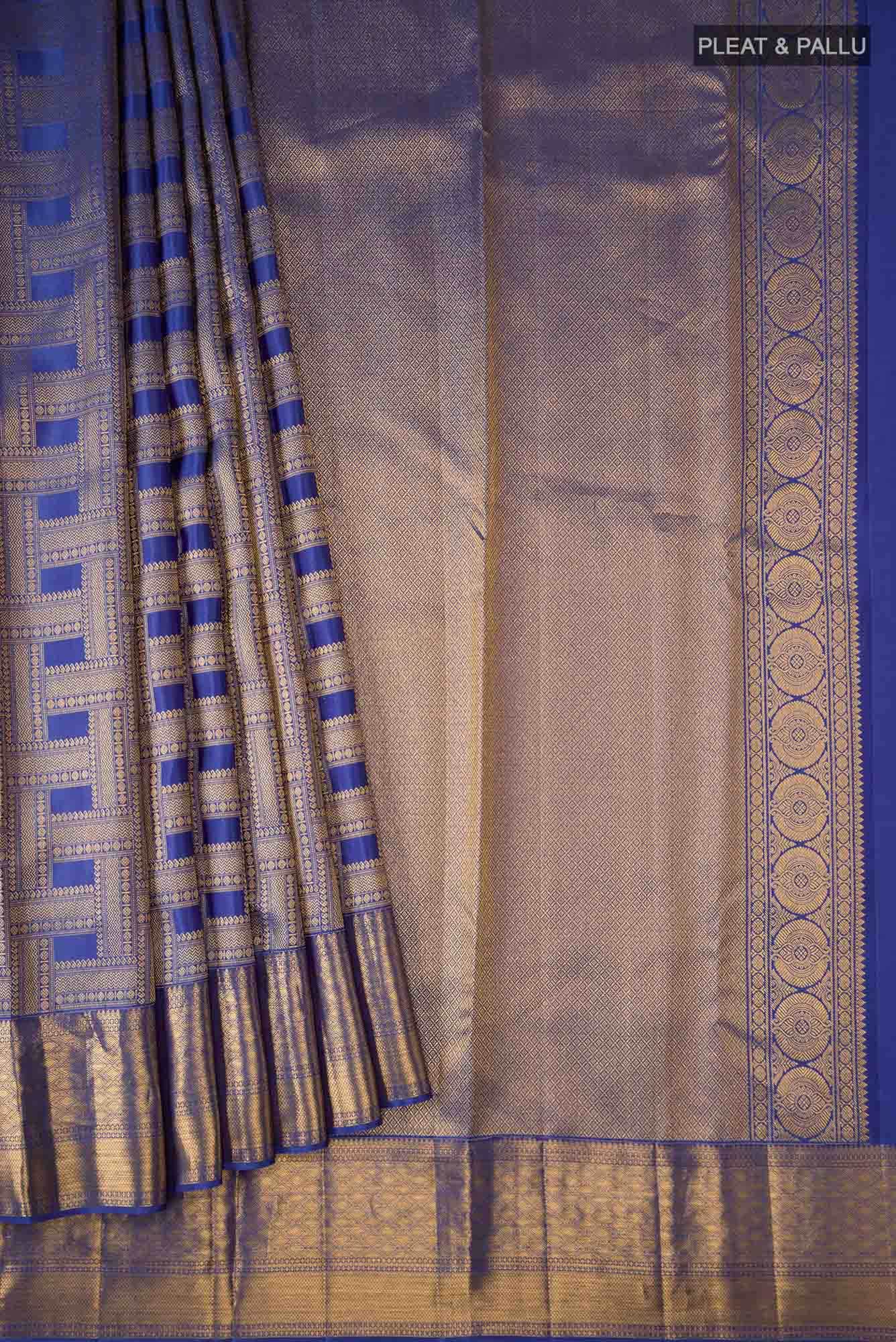 Blue Kanchipuram Silk Saree