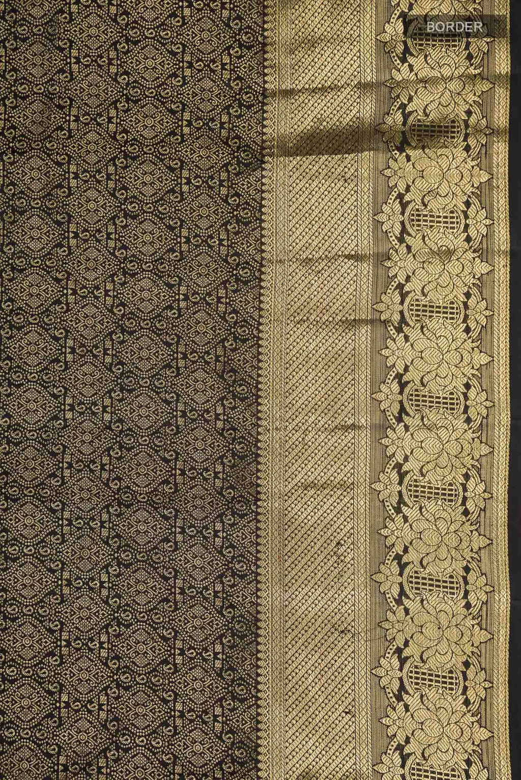 Black Kanchipuram Silk Saree