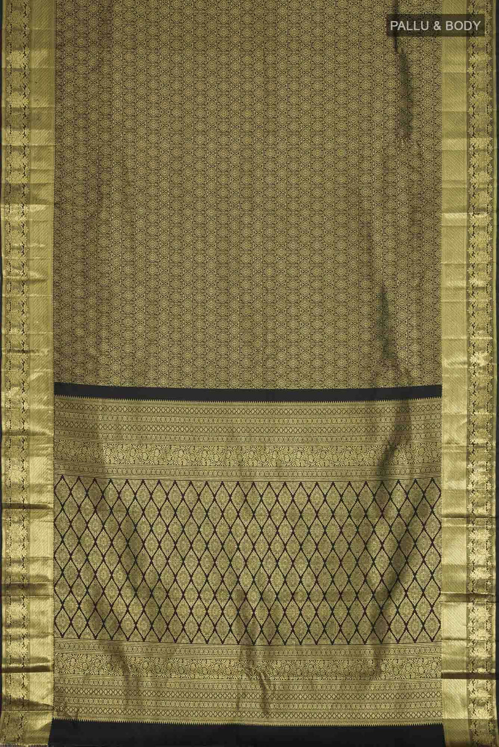 Black Kanchipuram Silk Saree