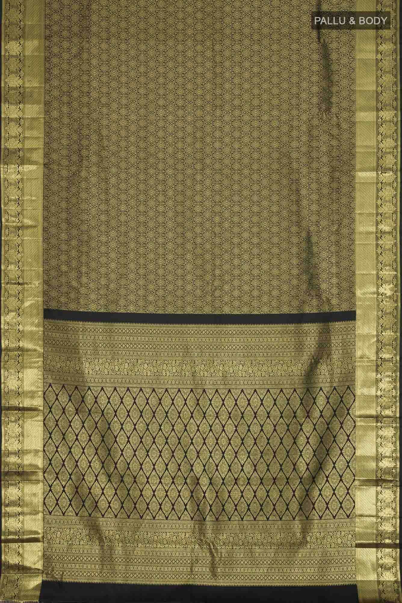 Black Kanchipuram Silk Saree