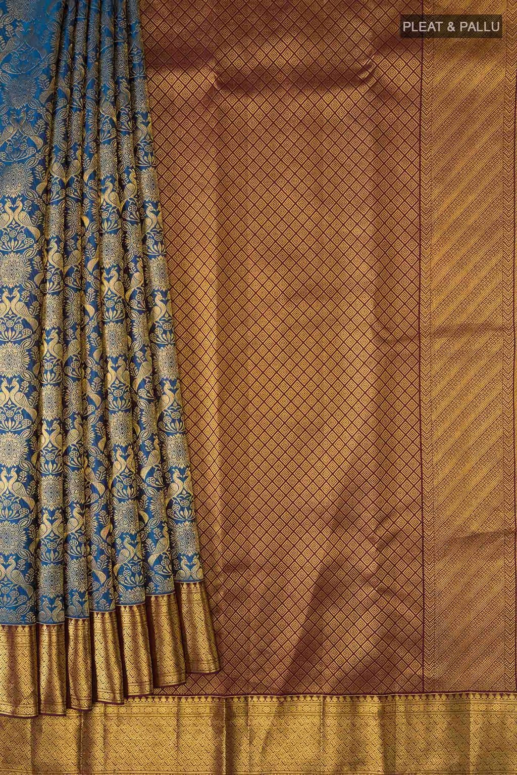 Blue Kanchipuram Silk Saree