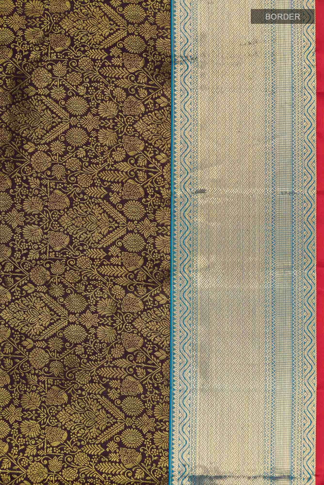 Navy Blue Kanchipuram Silk Saree