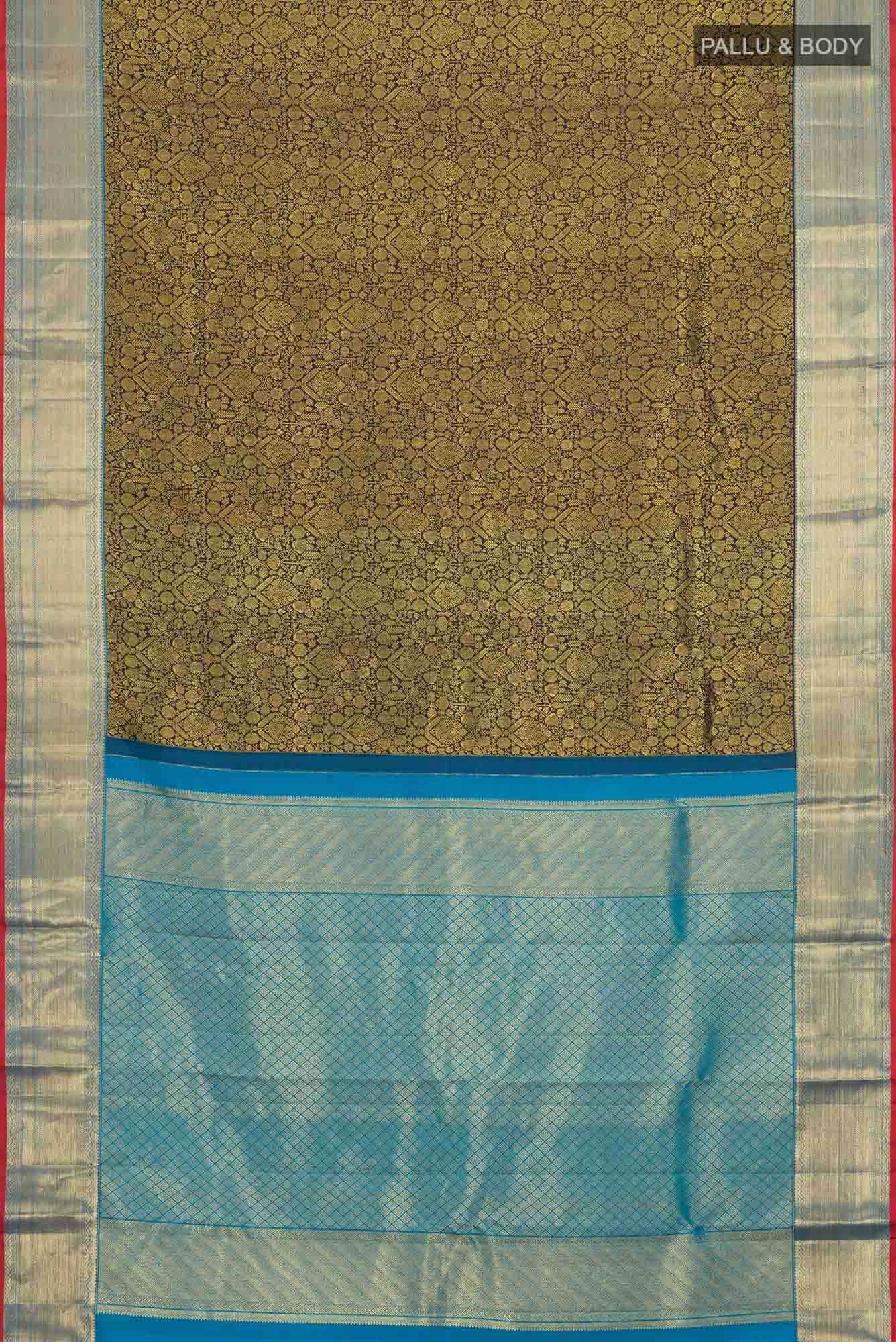 Navy Blue Kanchipuram Silk Saree