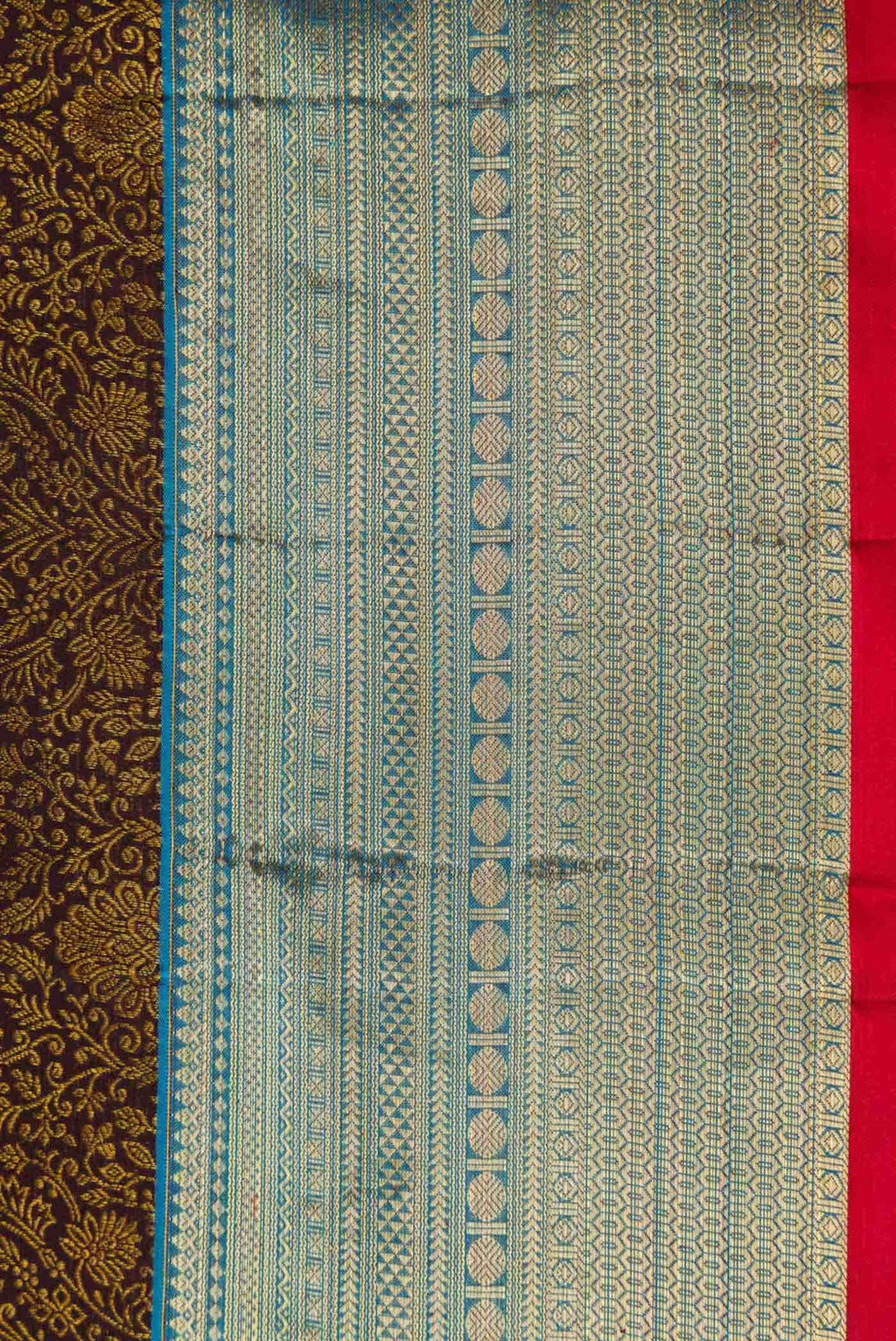 Coffee Brown Dual Tone Kanchipuram Silk Saree