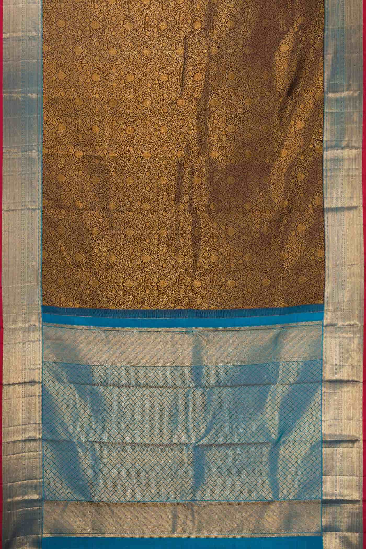 Coffee Brown Dual Tone Kanchipuram Silk Saree