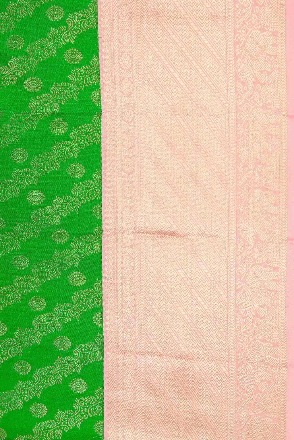 Green Dual Tone Kanchipuram Silk Saree