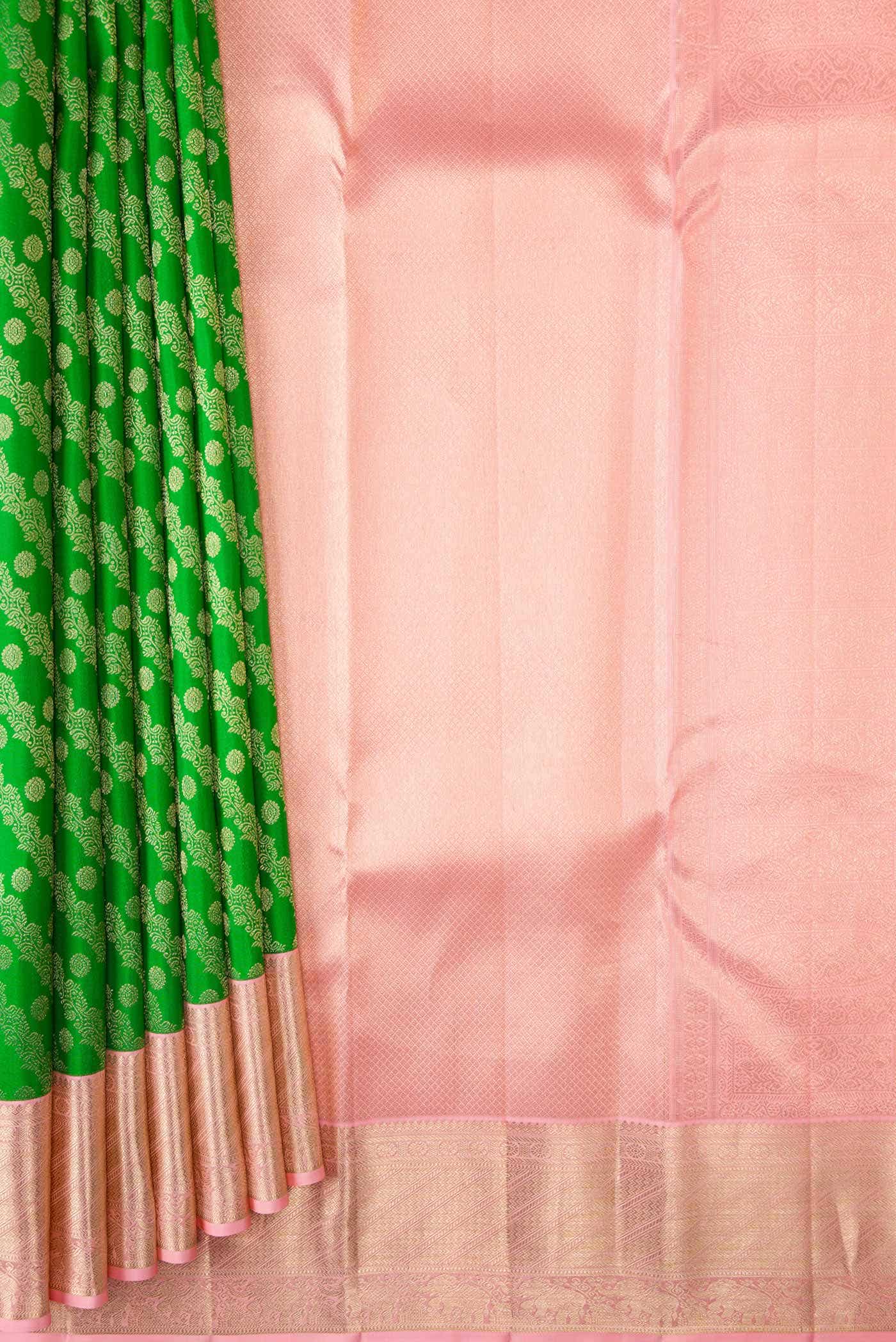 Green Dual Tone Kanchipuram Silk Saree