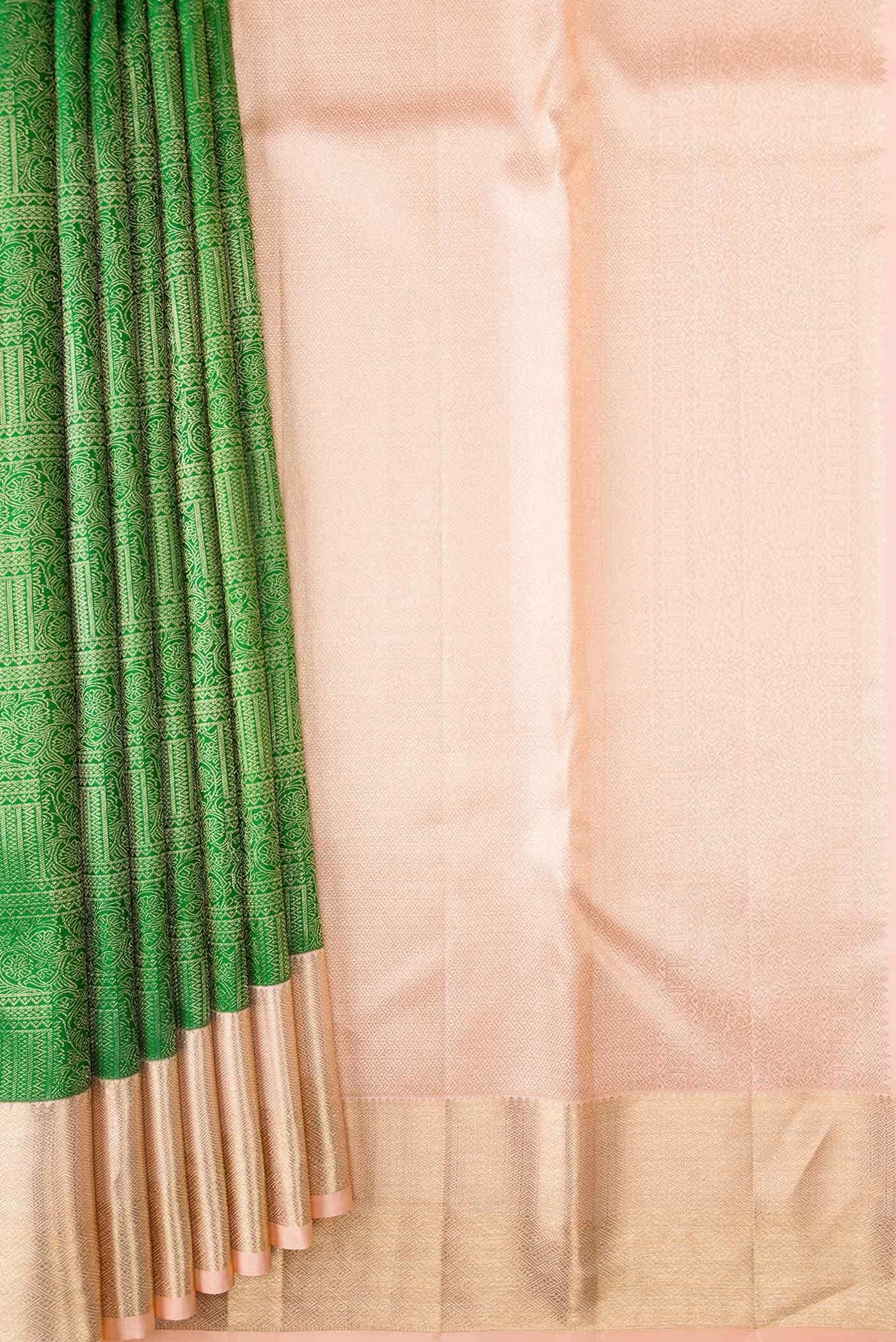 Green Dual Tone Kanchipuram Silk Saree