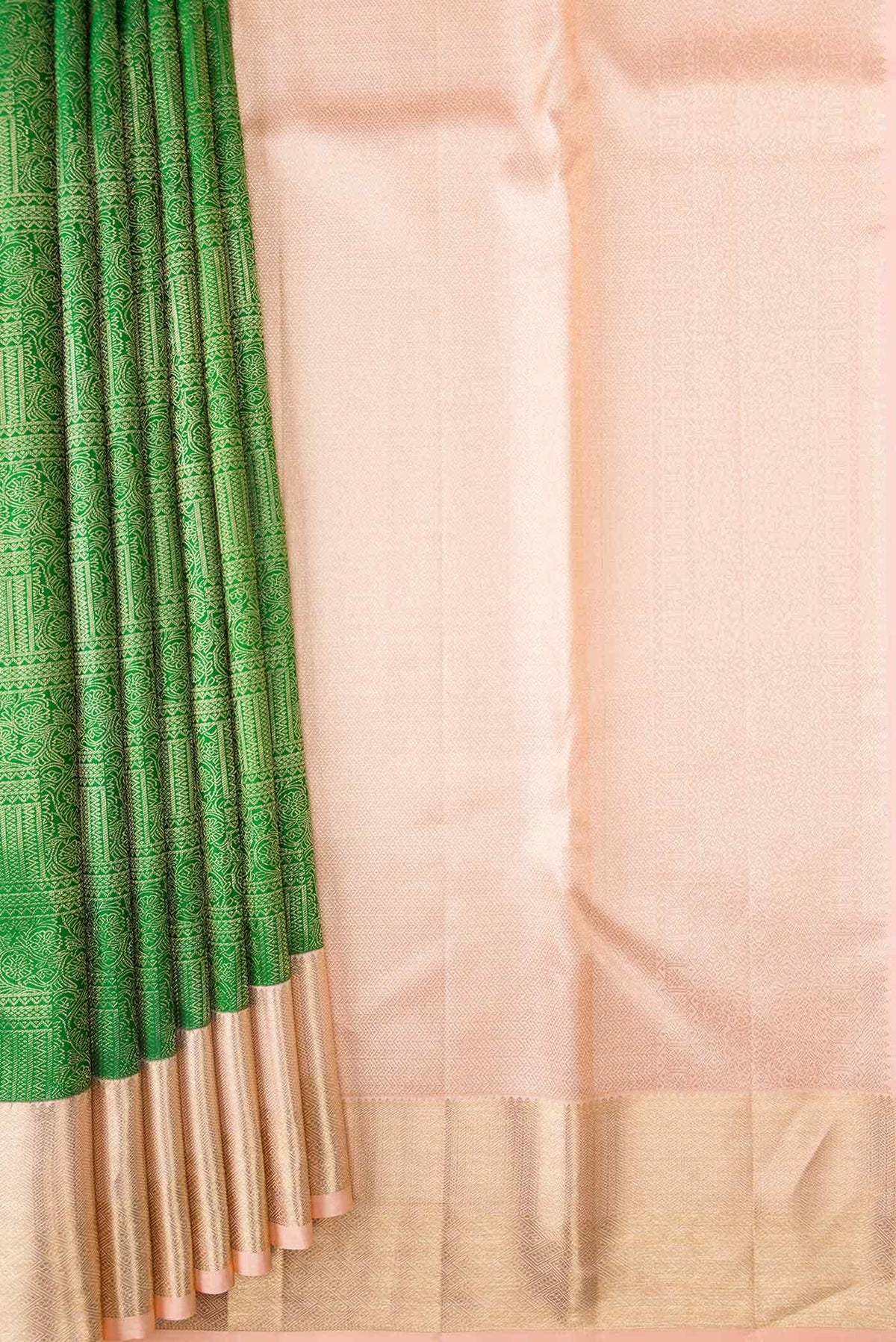 Green Dual Tone Kanjivaram Silk Saree