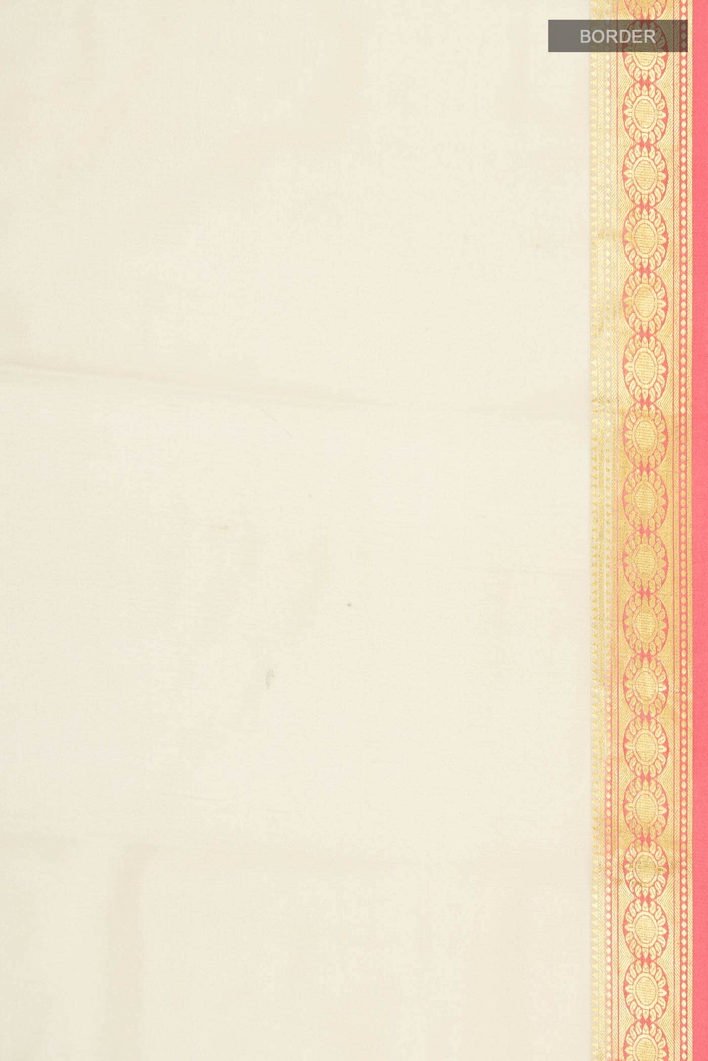 Cream Mysore Crepe Saree