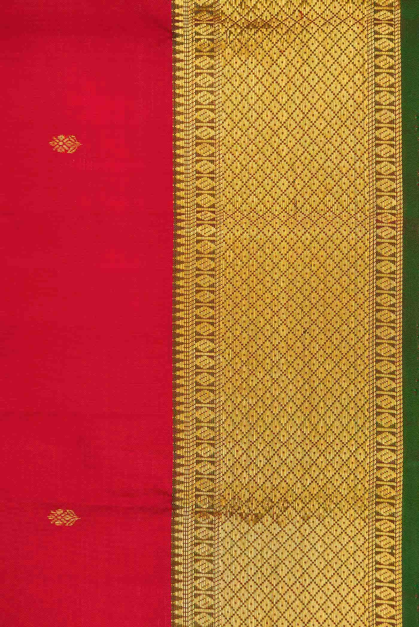 Red Dual Tone Kanchipuram Silk Saree
