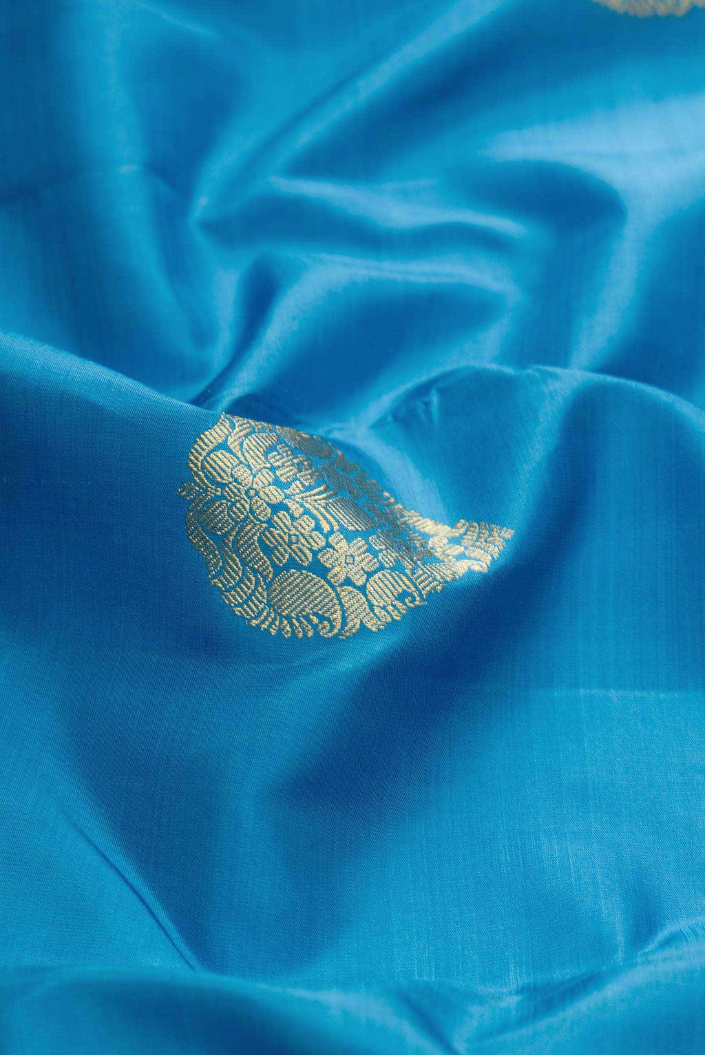Sky Blue Dual Tone Kanchipuram Silk Saree