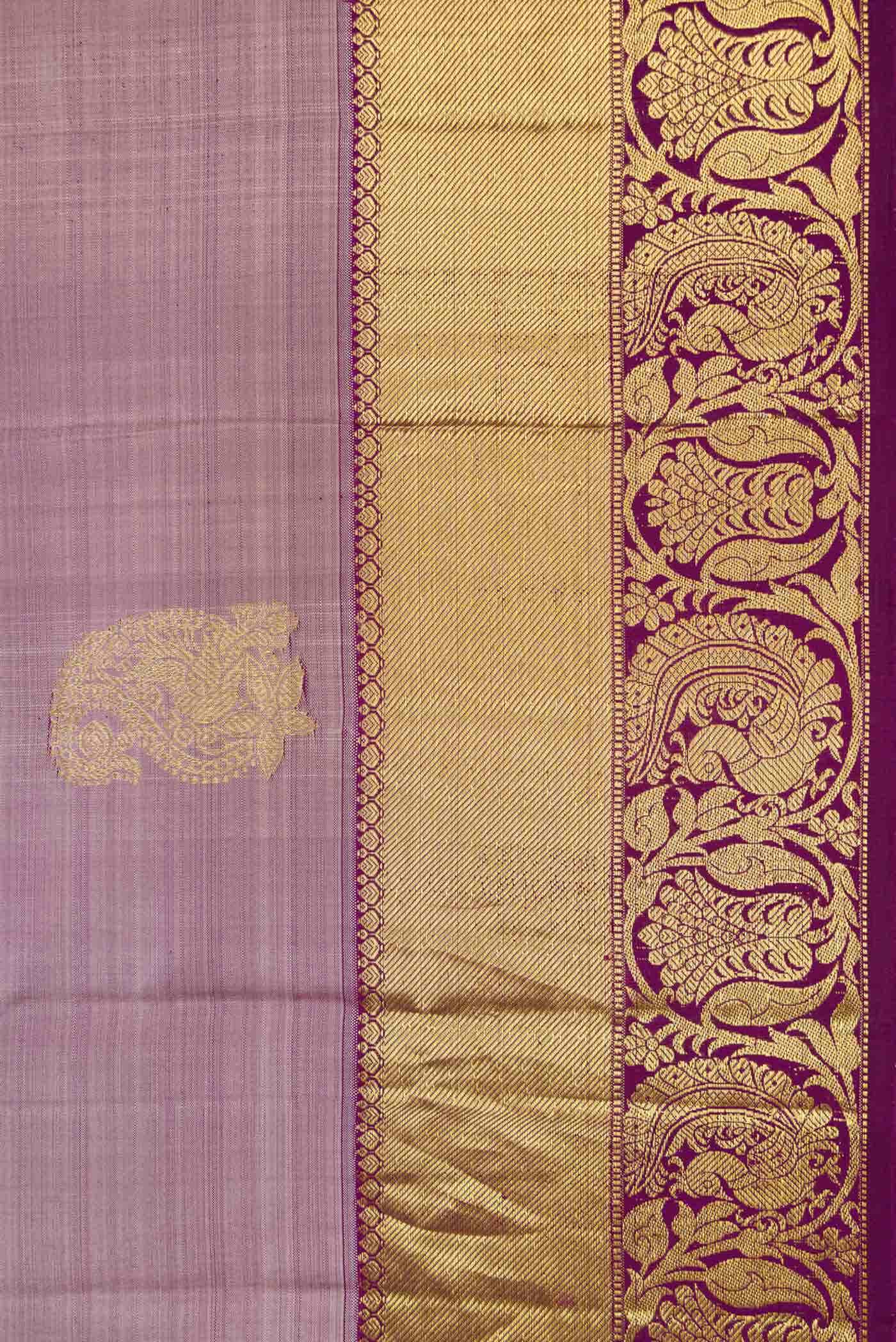Brown Dual Tone Kanchipuram Silk Saree